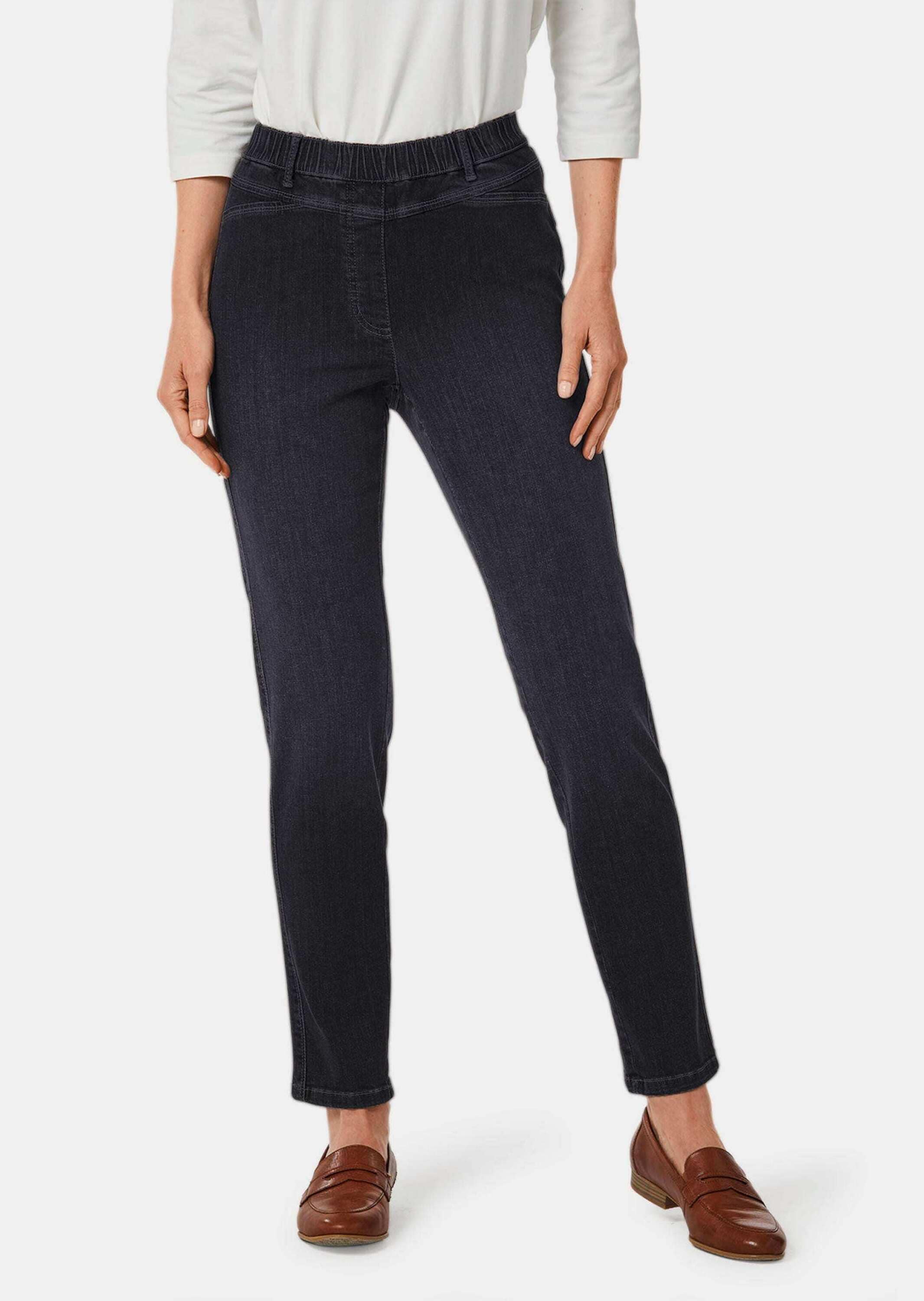 GOLDNER Regular-fit-Jeans »Schlupfjeans Louisa Super elastische Jeans Louisa mit figurstreckenden Nähten«