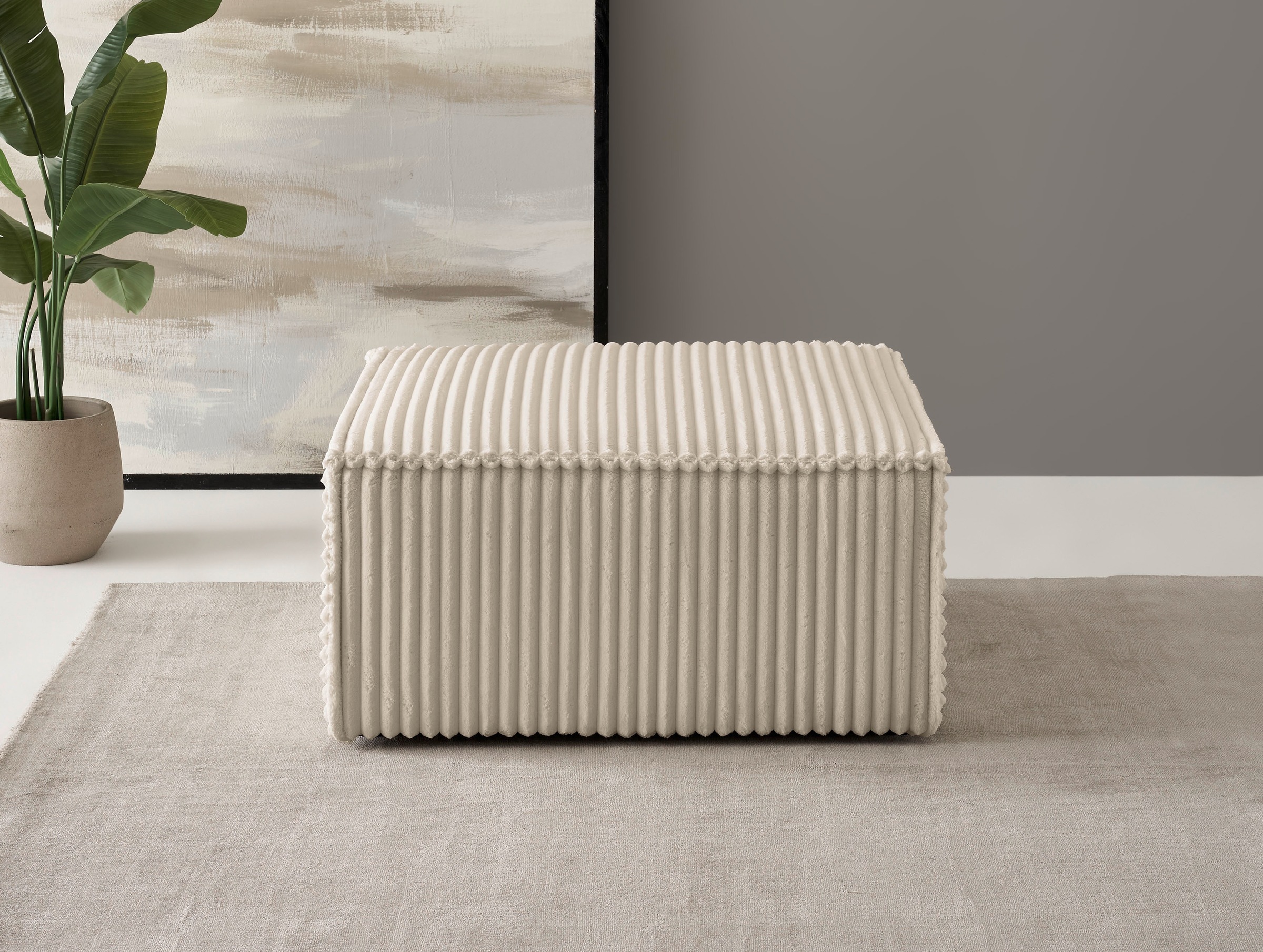 OTTO home Hocker "FINNLEY Cord, Polsterhocker kombinierbar mit der Serie FINNLEY" passend zum Loveseat der Serie Finnley