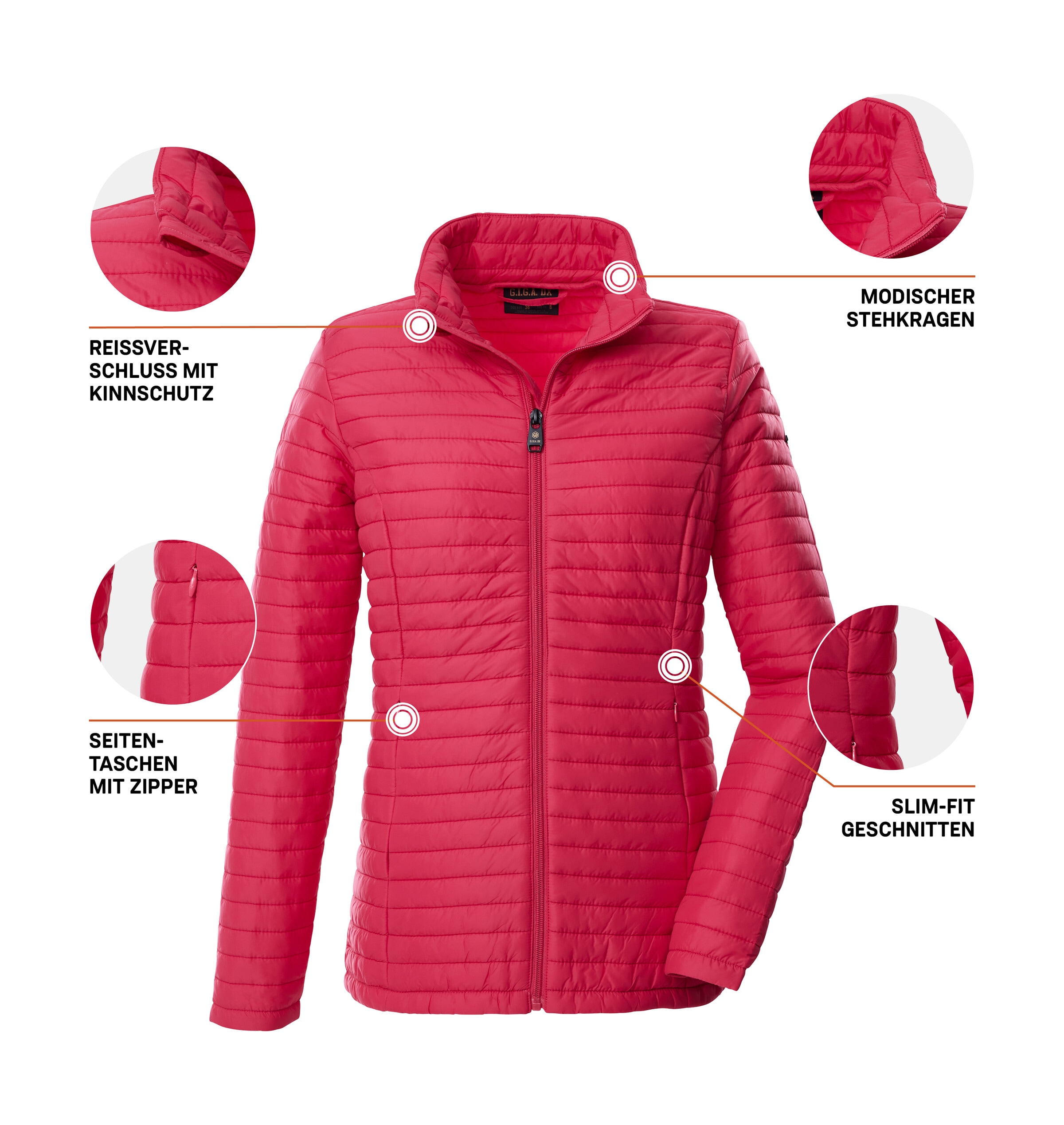 G.I.G.A. DX by killtec Steppjacke »Damen Steppjacke OOGS 2«, Ultraleichte Damen Steppjacke, dünn gefüttert, fällt kleiner aus
