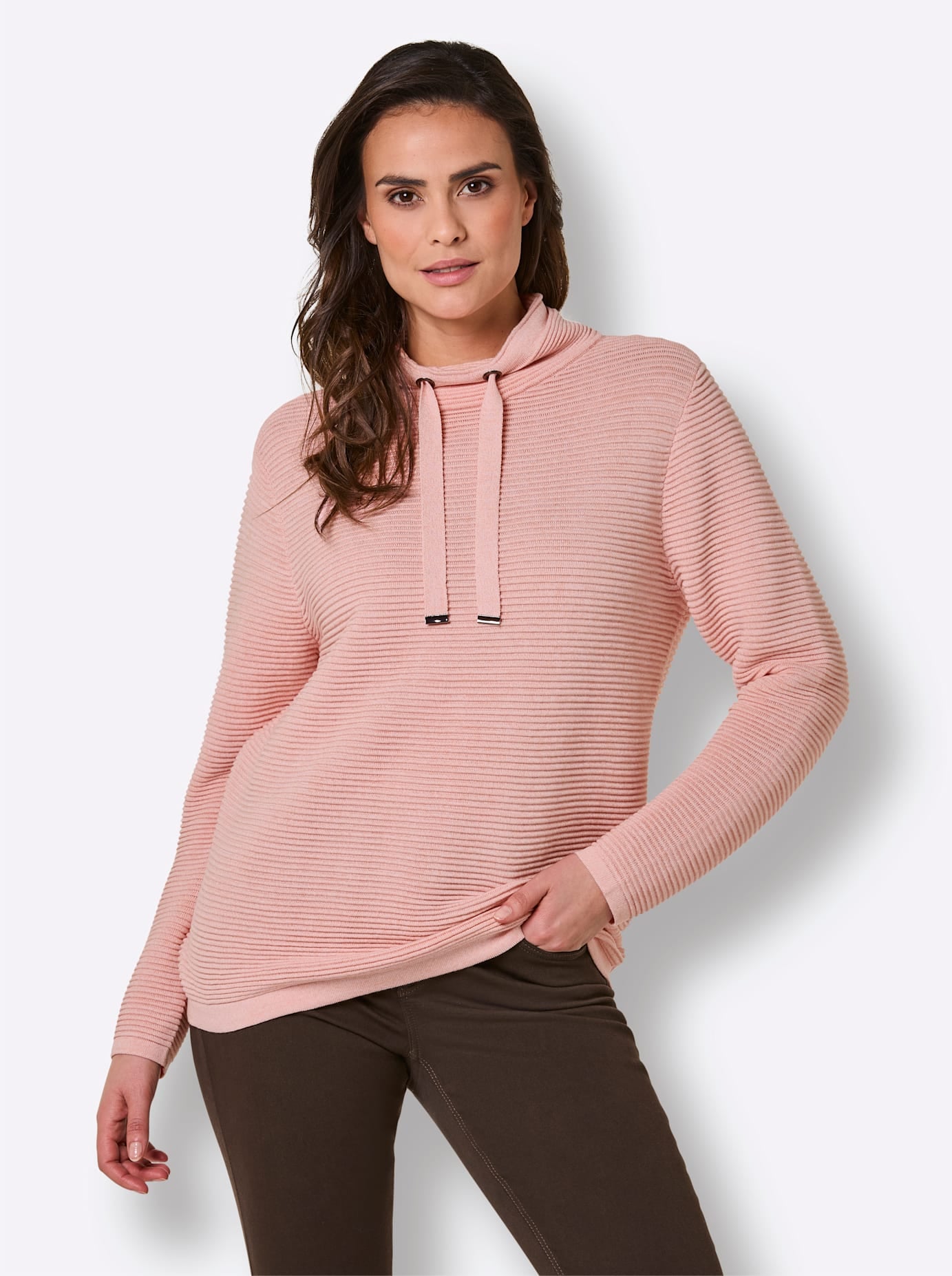 CREATION L PREMIUM Stehkragenpullover »Lyocell-Baumwoll-Pullover«