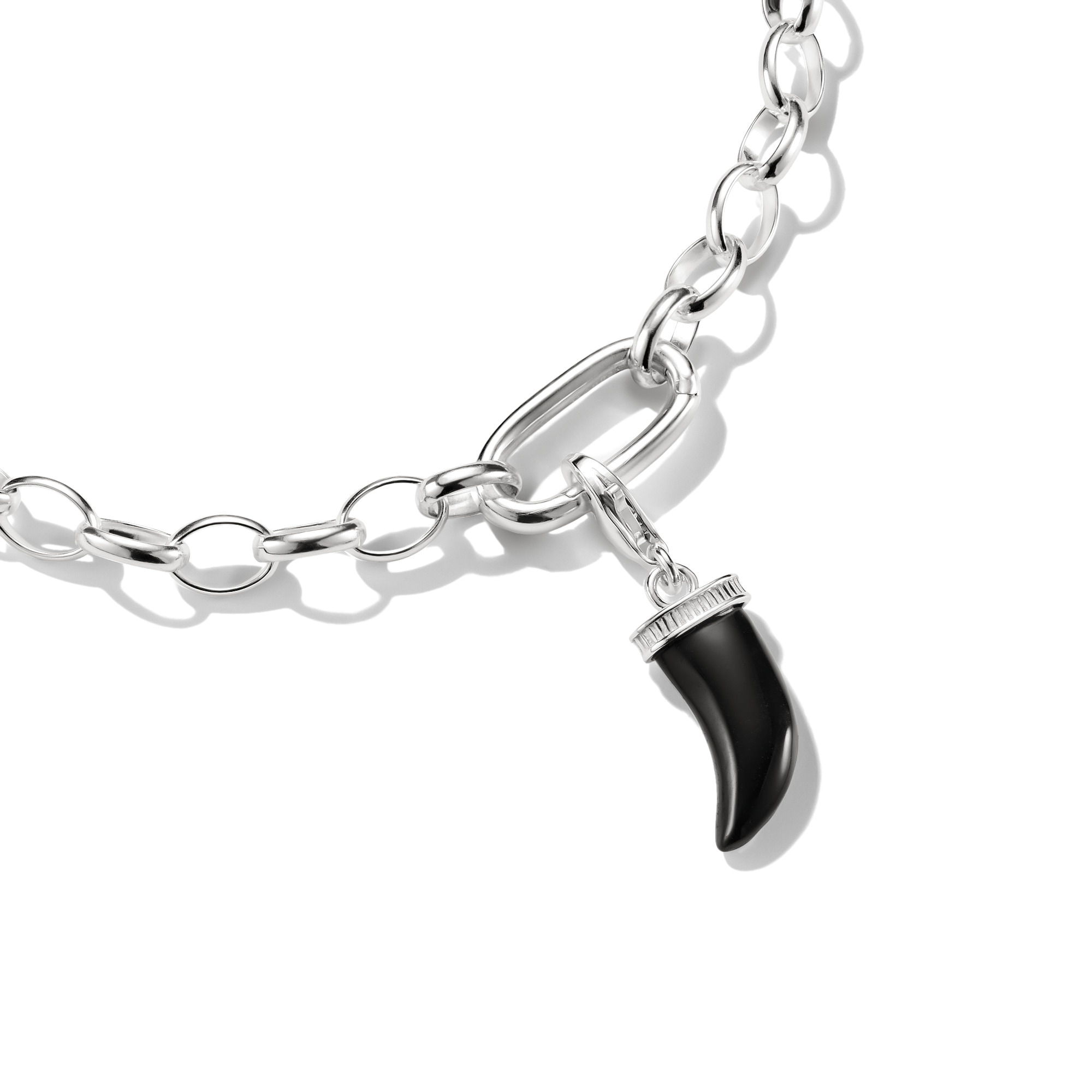 THOMAS SABO Charm-Einhänger »Zahn-Charm - Original« mit Türkis-Imitat oder Obsidian