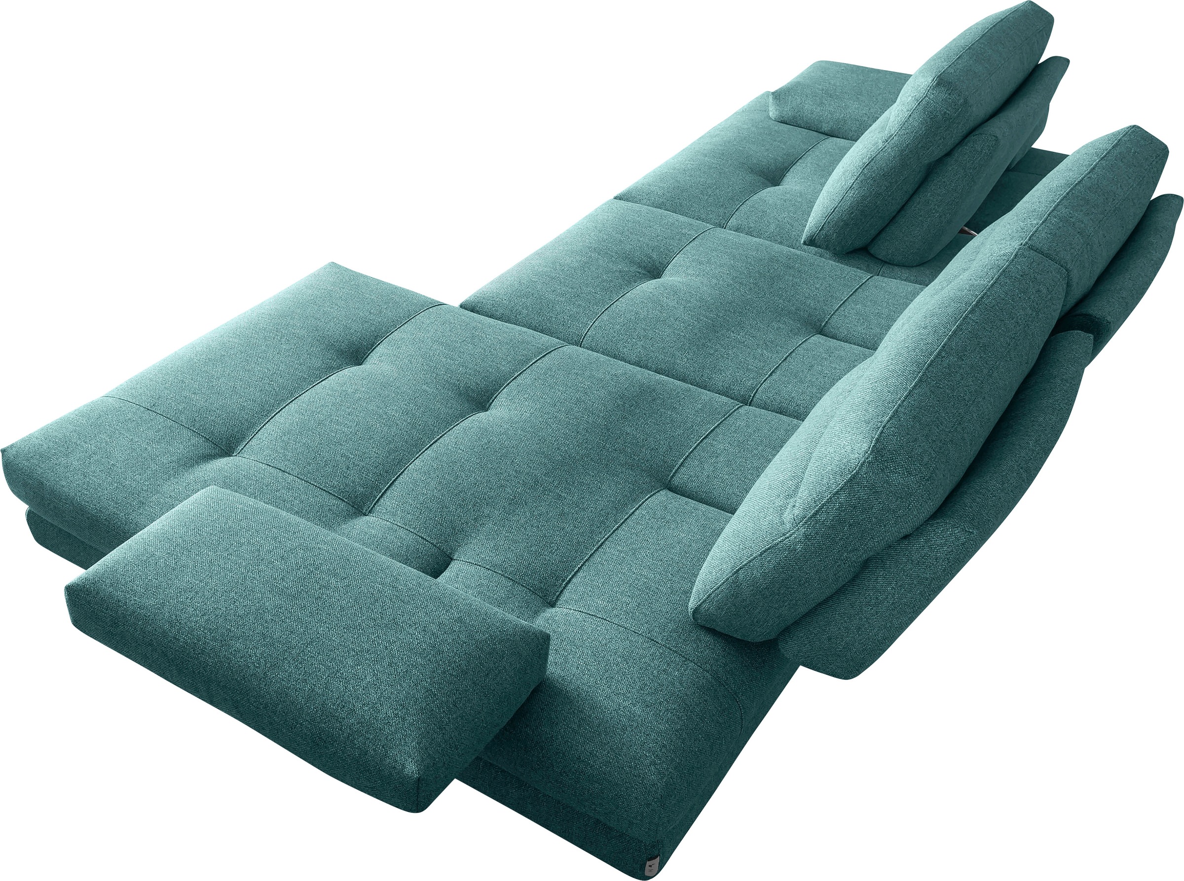 CALIA ITALIA Ecksofa »Toby Wing, L-Form, Designsofa mit sensationellem Sitzkomfort«, inklusive Sitztiefenverstellung, Füße in chrom glänzend
