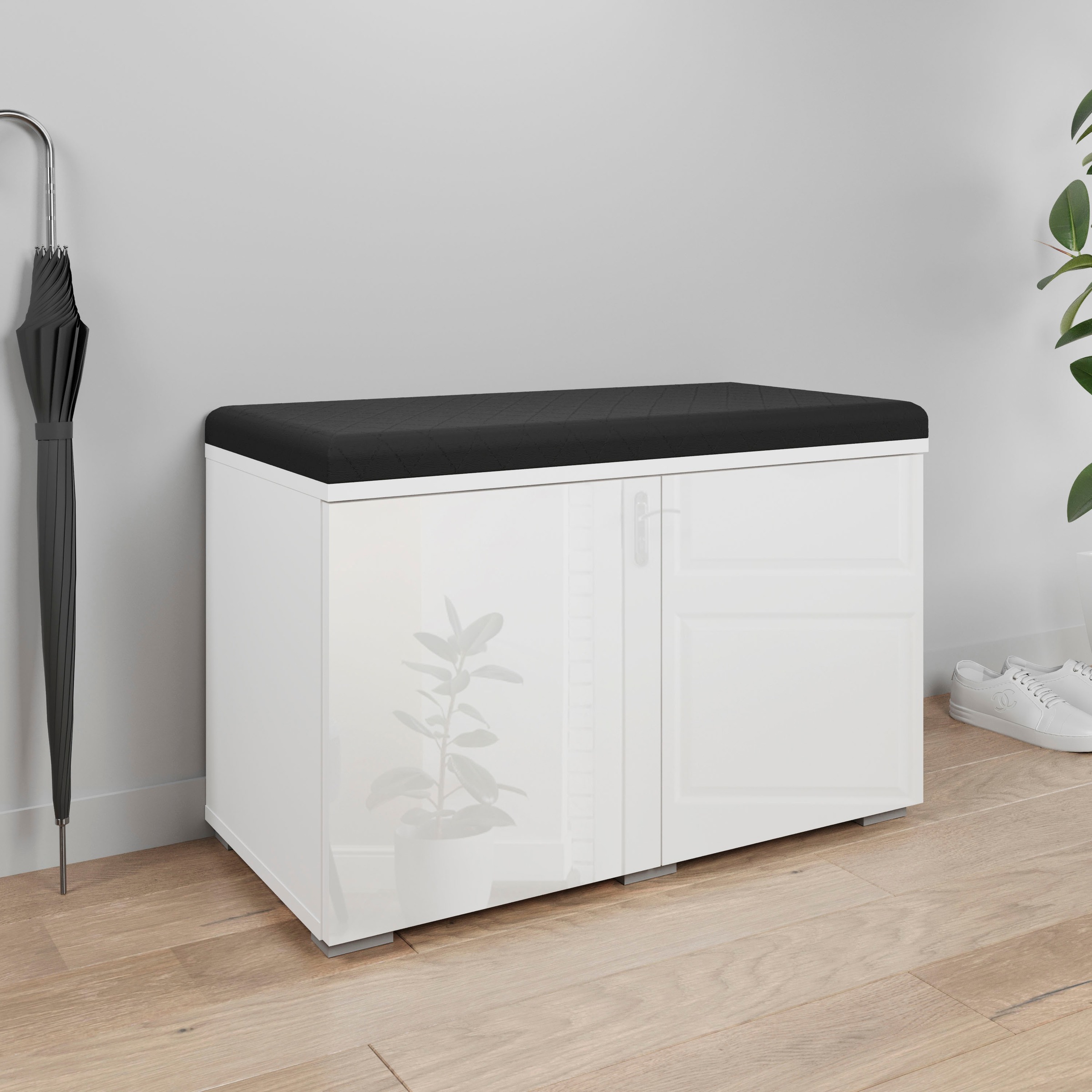 OTTO home Sitzbank »Paris« inkl. Sitzkissen, moderne Truhenbank B/T/H 70x35x45, Flurbank mit Sitz aus Kunstleder