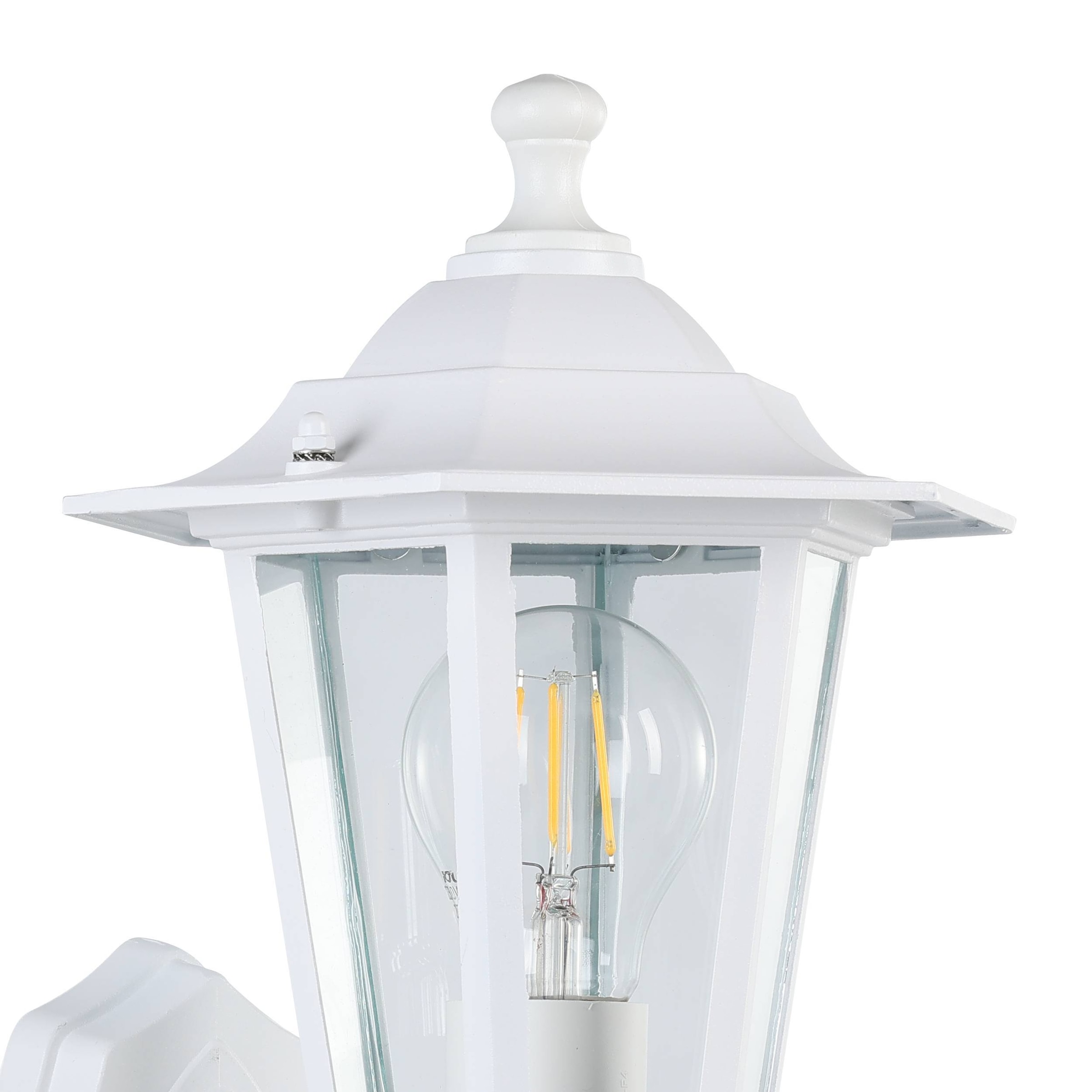 EGLO Wandleuchte »Laterna 5 Außen-Wandlampe, Außenleuchte, Aluguss und Glas, E27, IP44« E27 1 Stk. Wand-/Deckenleuchte - L16,5 x H36 x AL21,5 cm - weiß - 1X60W exkl.