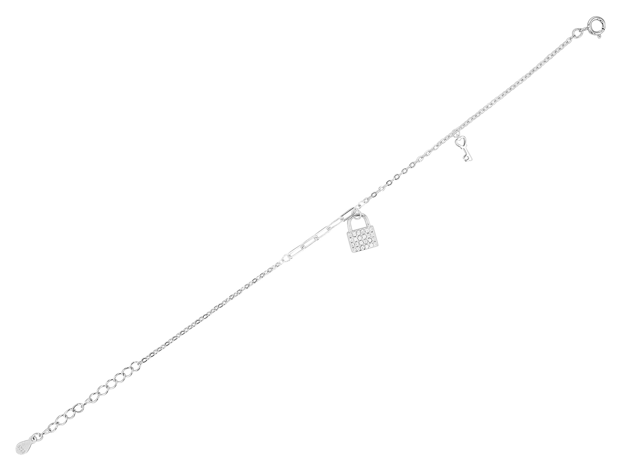 Adelia´s Armband »Damen Armband aus 925 Silber mit Zirkonia 17 cm«