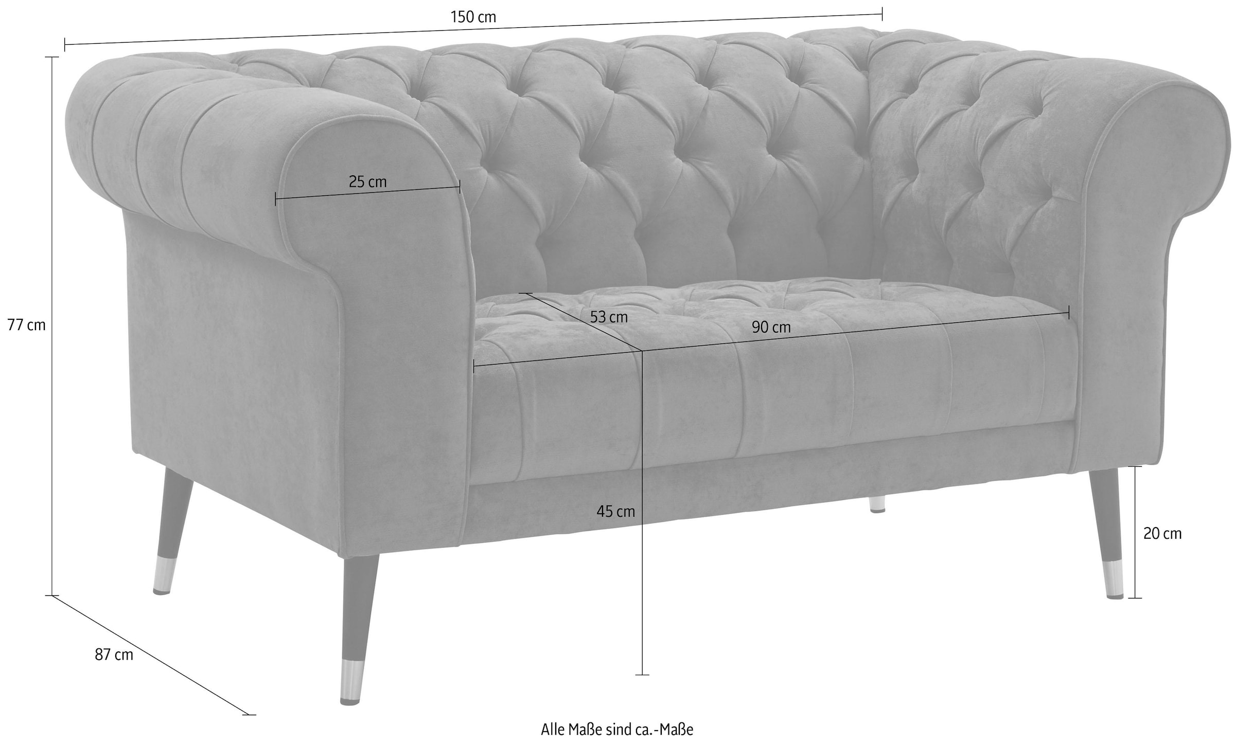 Guido Maria Kretschmer Home&Living Chesterfield-Sofa »Tinnum«