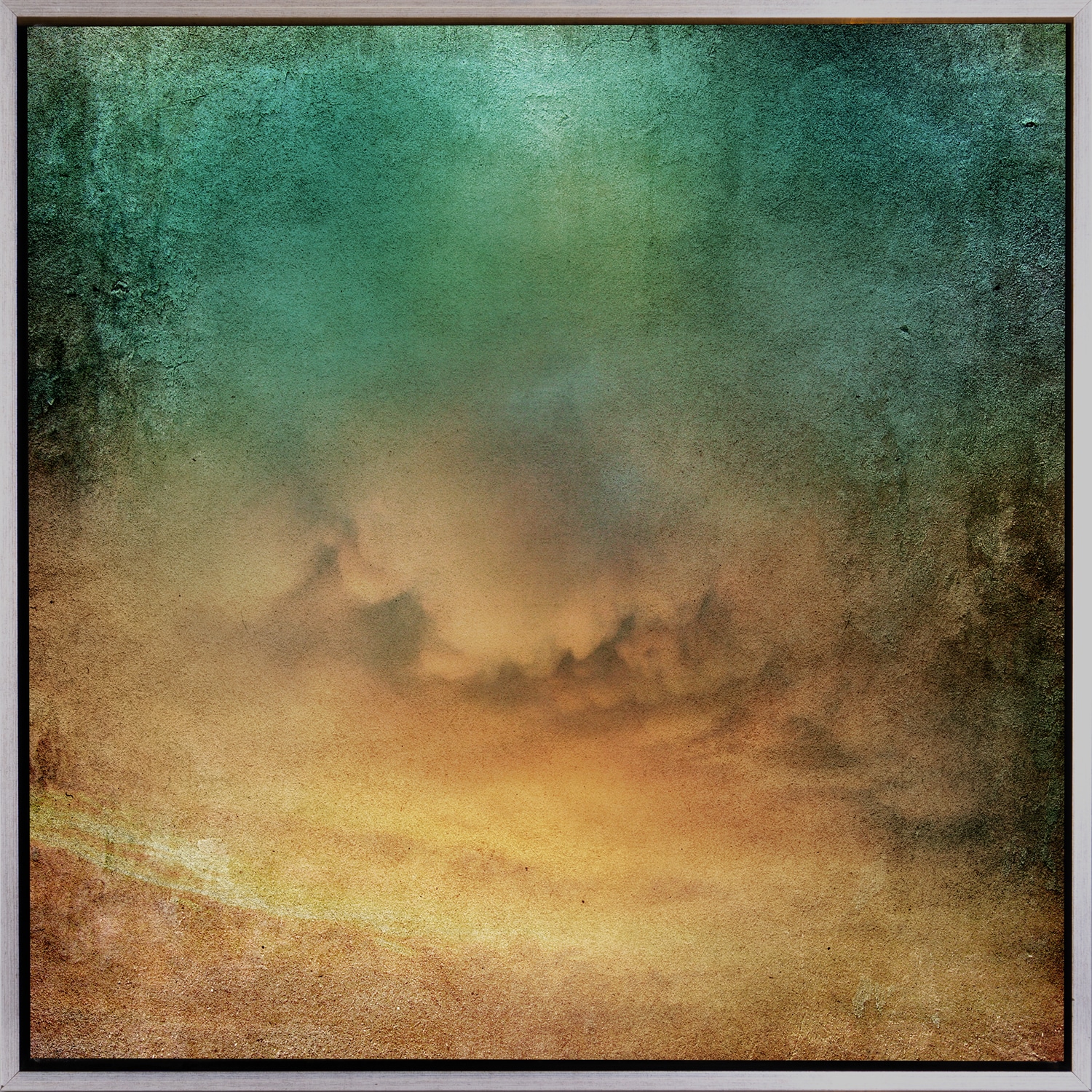 queence Leinwandbild »Wolken«, Abstrakt-Abstrakte-Kunst-Modern, mit einem Schattenfugenrahmen veredelt
