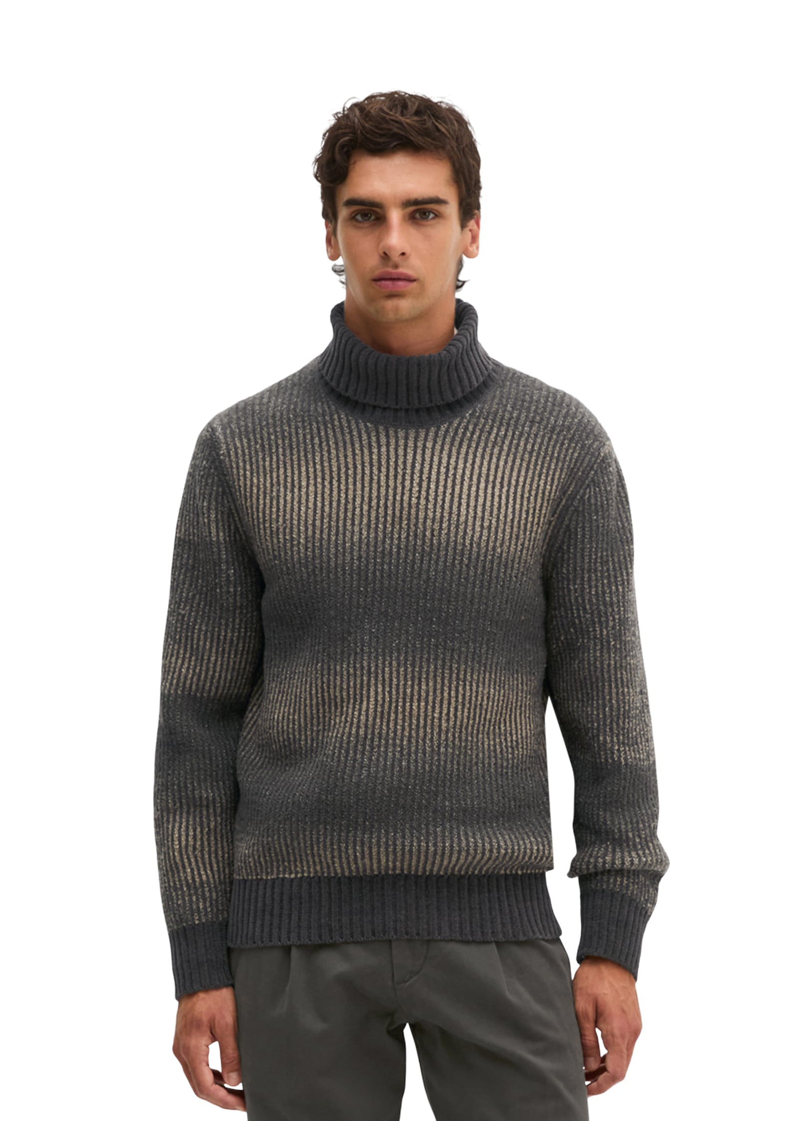 Marc O'Polo Rollkragenpullover regular aus weichem Bio-Baumwoll- Schurwoll-Mix