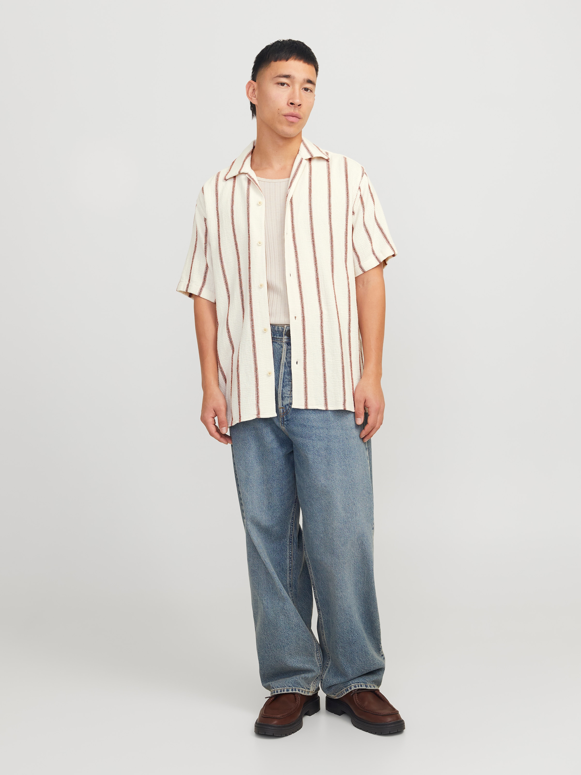 Jack & Jones Kurzarmhemd »JORCOBA STRIPE RESORT SHIRT SS SN«
