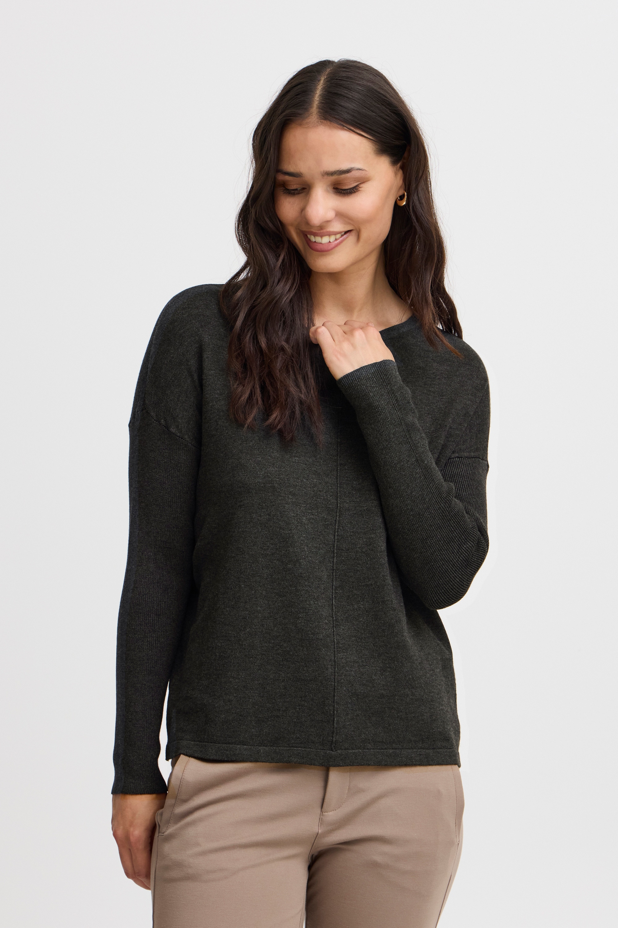 fransa Strickfleece-Pullover »Strickpullover FRLISO PU 1«
