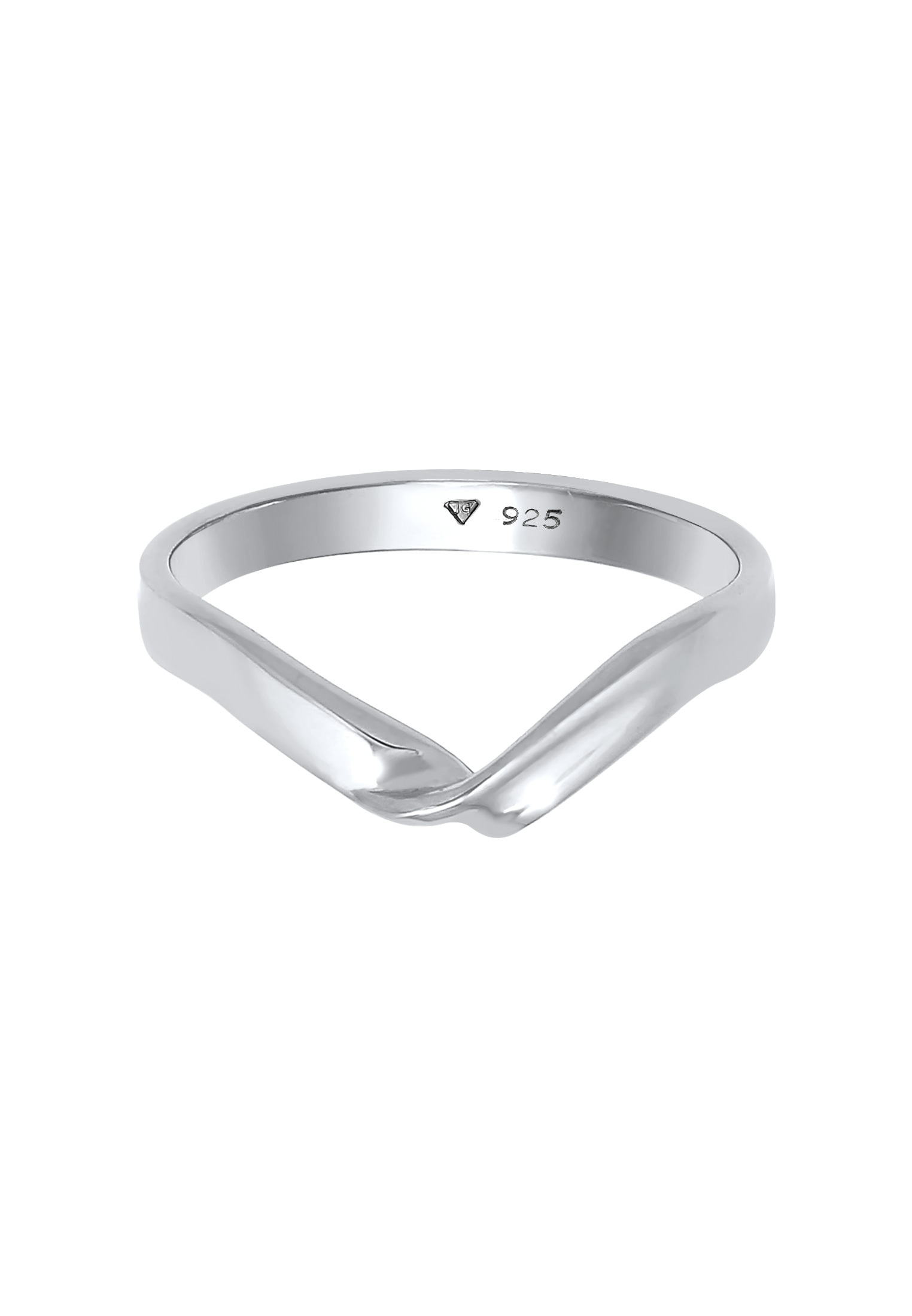 Elli Silberring »Ring Gedreht Bandring Trend Basic 925er Silber«
