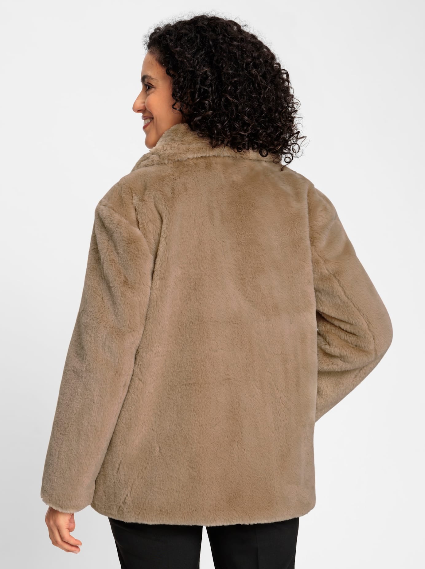 Inspirationen Fellimitatjacke, ohne Kapuze