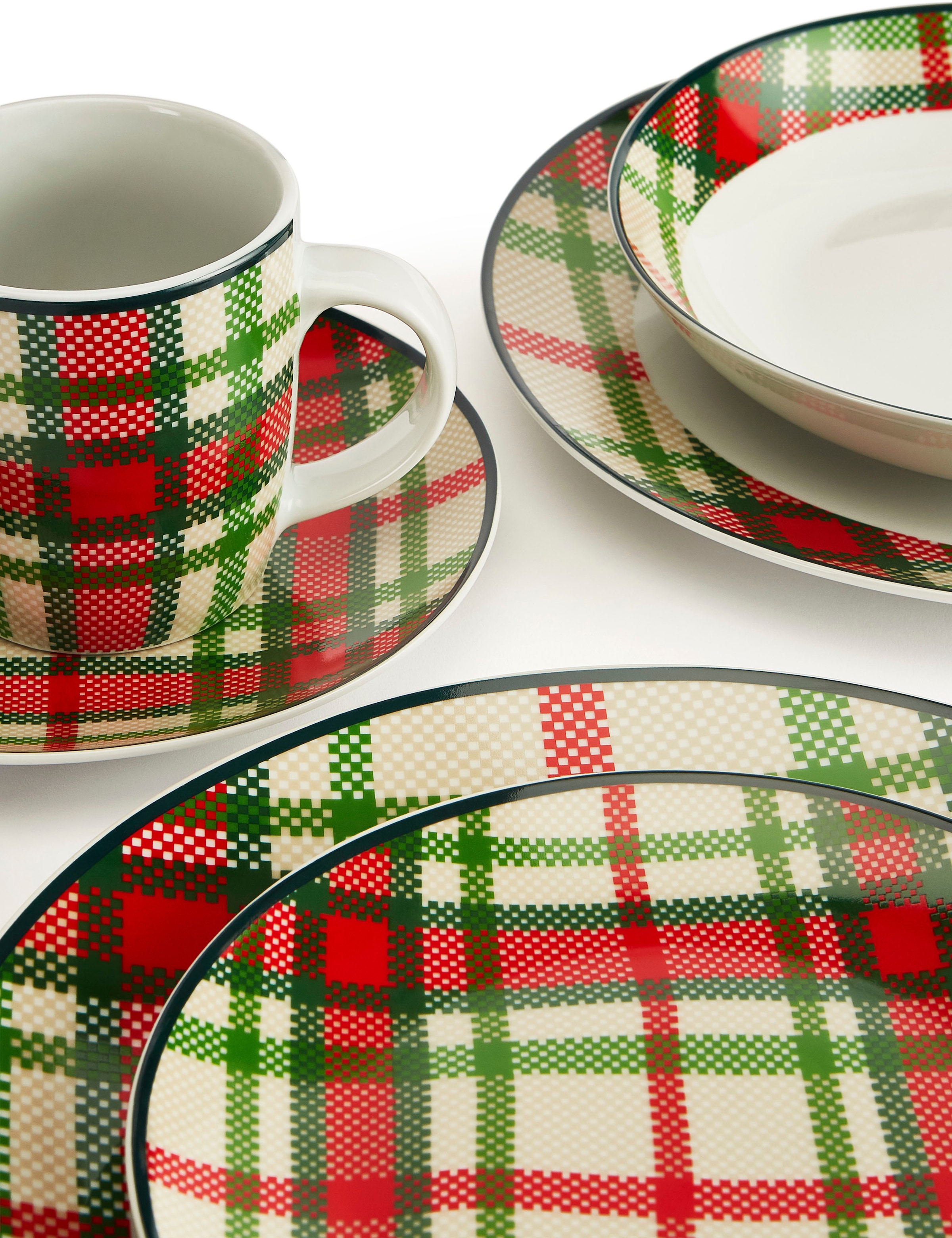 Retsch Arzberg Kombiservice »Highland Green« traditionelles Schotten-Karo in frischen Farben