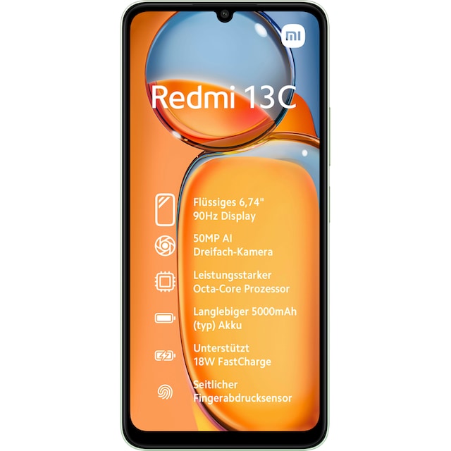 Xiaomi Smartphone »Redmi 13C 8GB+256GB«, Hellgrün, 17,1 cm/6,74 Zoll, 256  GB Speicherplatz, 50 MP Kamera jetzt kaufen bei OTTO