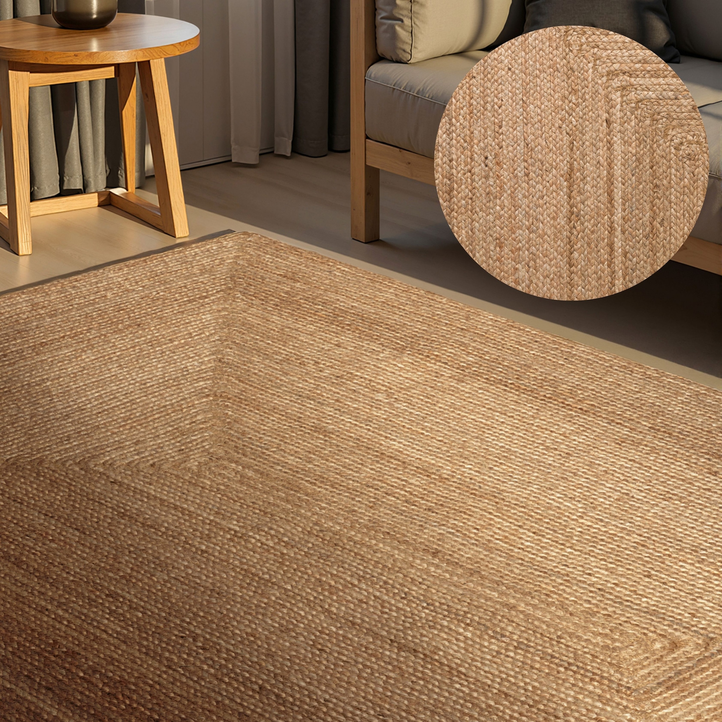 Hanse Home Teppich »Sharmila Juteteppich« rechteckig 9 mm Höhe 100% Jutefaser, Natur, Wohnzimmer, Esszimmer, Flur, Boho, Skandi in braun