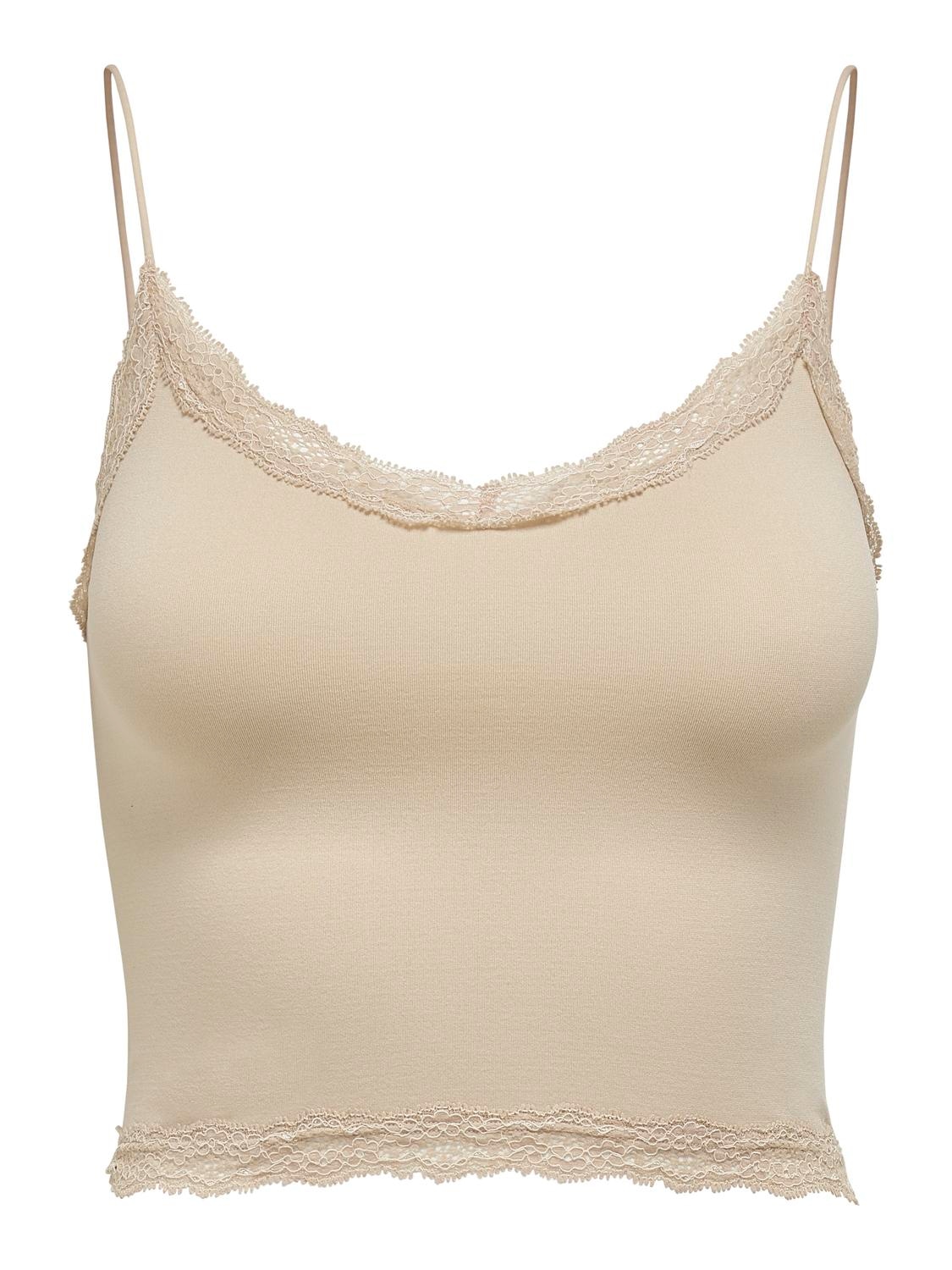 ONLY Spitzentop »ONLVICKY LACE SEAMLESS CROPPED TOP«
