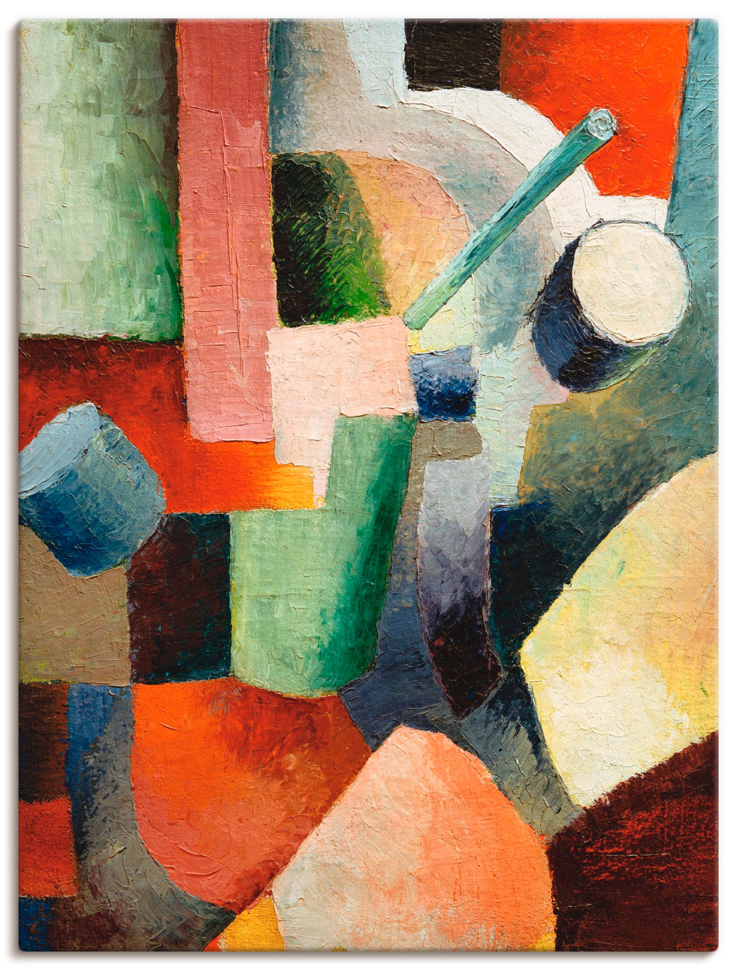 Artland Leinwandbild »Farbige Formenkomposition«, Muster, (1 St.), auf Keilrahmen gespannt