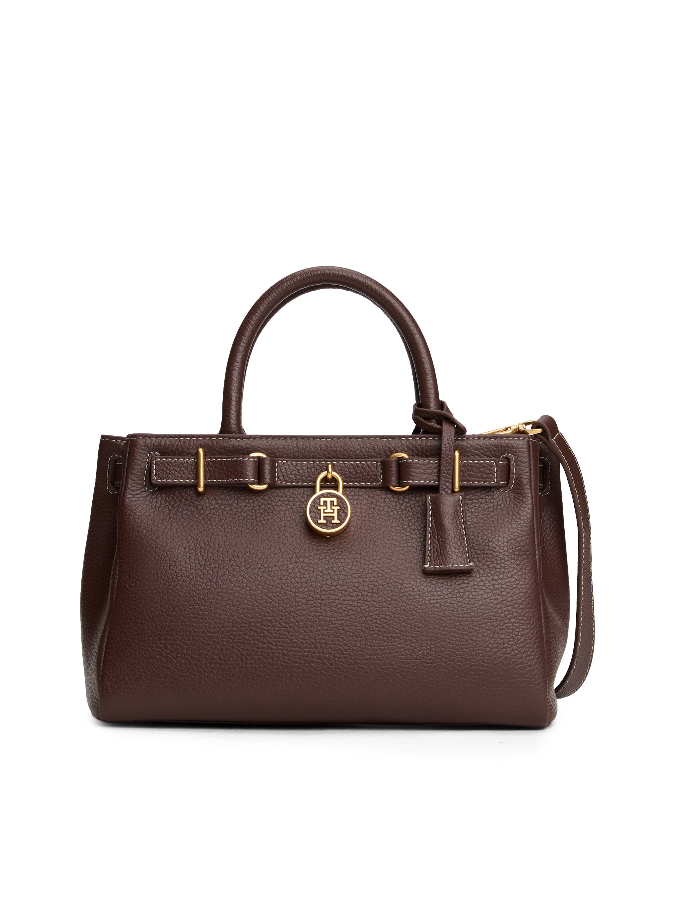 Tommy Hilfiger Henkeltasche »AMERICAN ICON MINI TOTE LEATHER« , Damen Tragetasche, Businessbag mit Zierriegel und Schloss