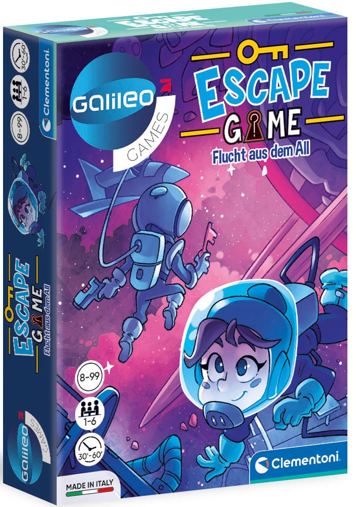 Clementoni® Spiel »Galileo, Escape Game Flucht aus dem All«, Made in Europe