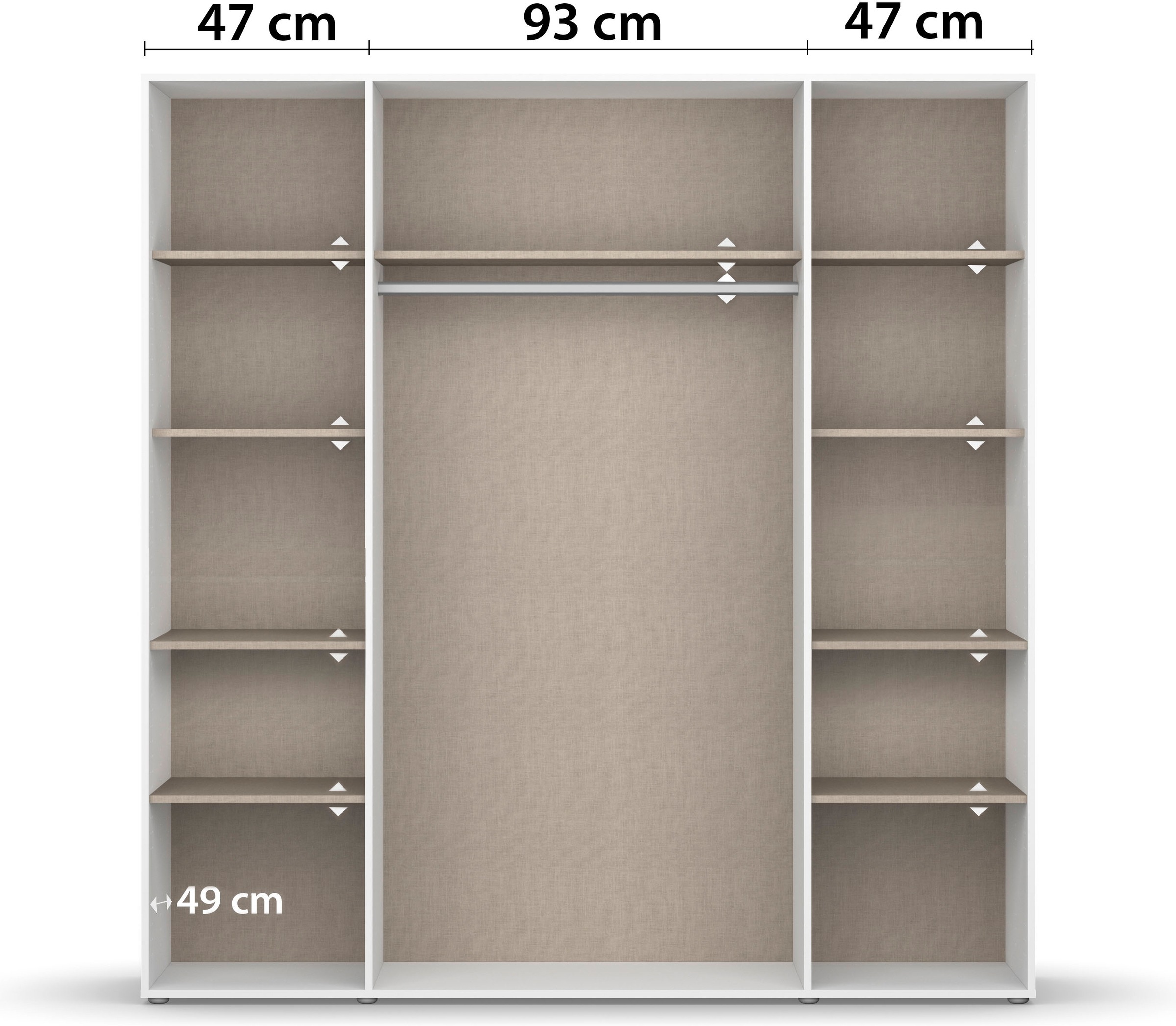 rauch Kleiderschrank »VOYAGER Garderobe Wäscheschrank TOPSELLER Schlafzimmer«, (in 3 verschiedenen Ausstattungen BASIC/CLASSIC/PREMIUM), Schrank mit modernen Griffen in viel Stauraum MADE IN GERMANY