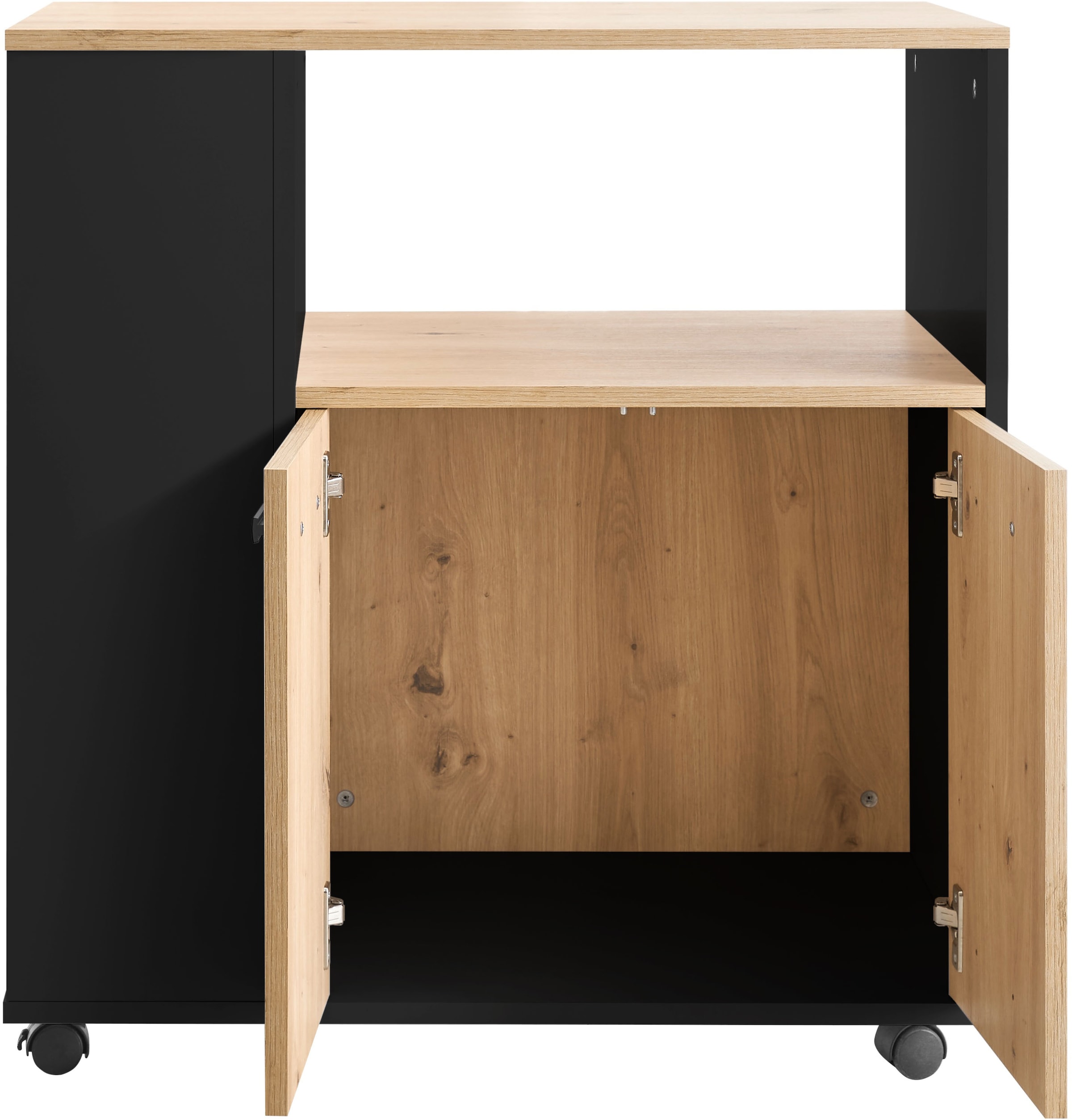 BASIC by Balculina Küchenwagen »Bartender,Rollwagen,Küchenwagen,Servierwagen« 1 Stk. tlg. Breite 75 cm, auf 4 Rollen, diverse Ablagen