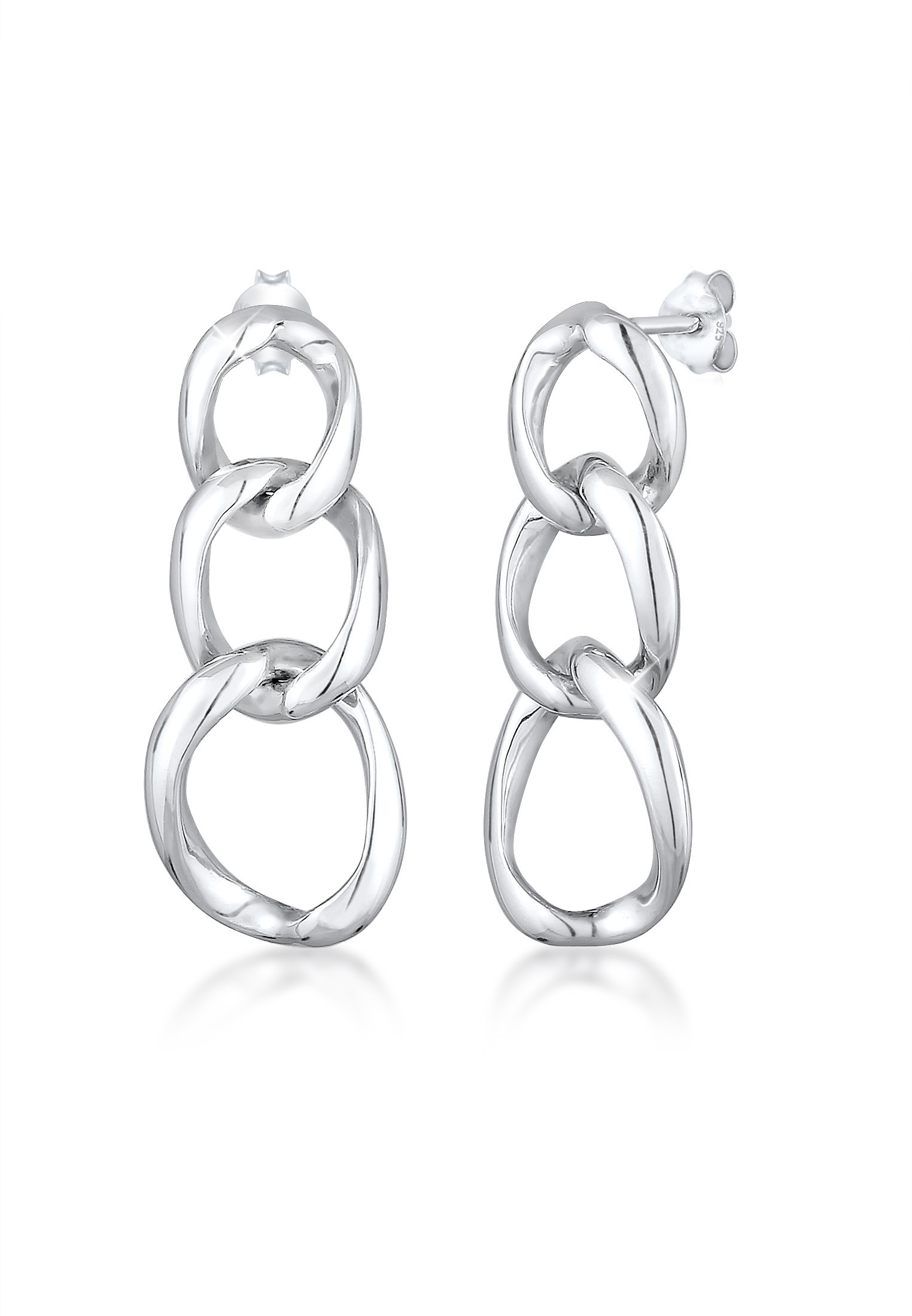 Elli Paar Ohrhänger »Ohrhänger Basic Blogger Chain Look 925 Silber«