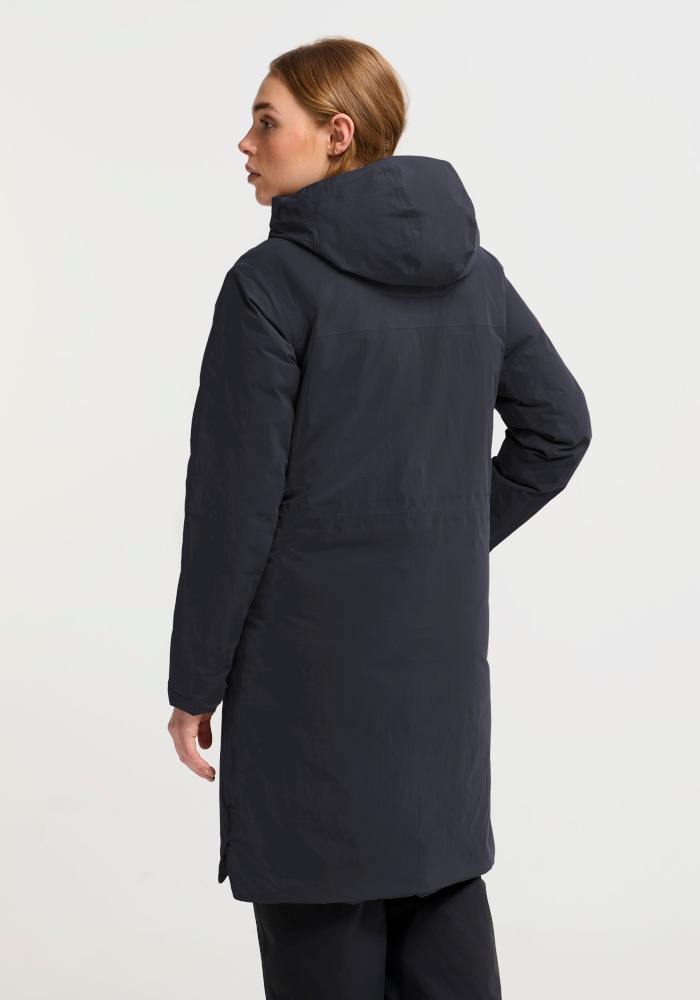 Jack Wolfskin Daunenmantel »FIORA BAY COAT W RDS« für sportliche Outdoor- und Wandereinsätze, langer Schnitt