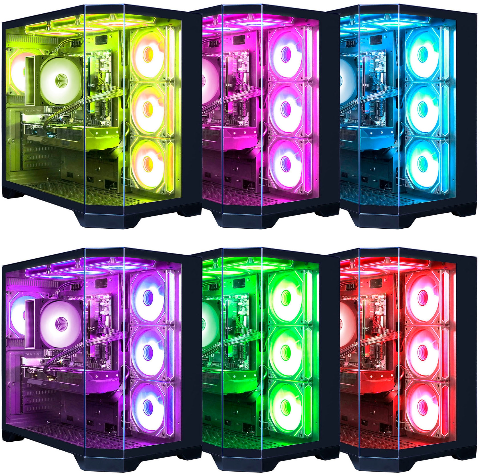 GAMEMAX Gaming-PC »HYPE-A BK 8206 AMD Ryzen 5 9600X 32GB DDR5 1TB SSD RX 9070« Windows 11, DDR5 RAM