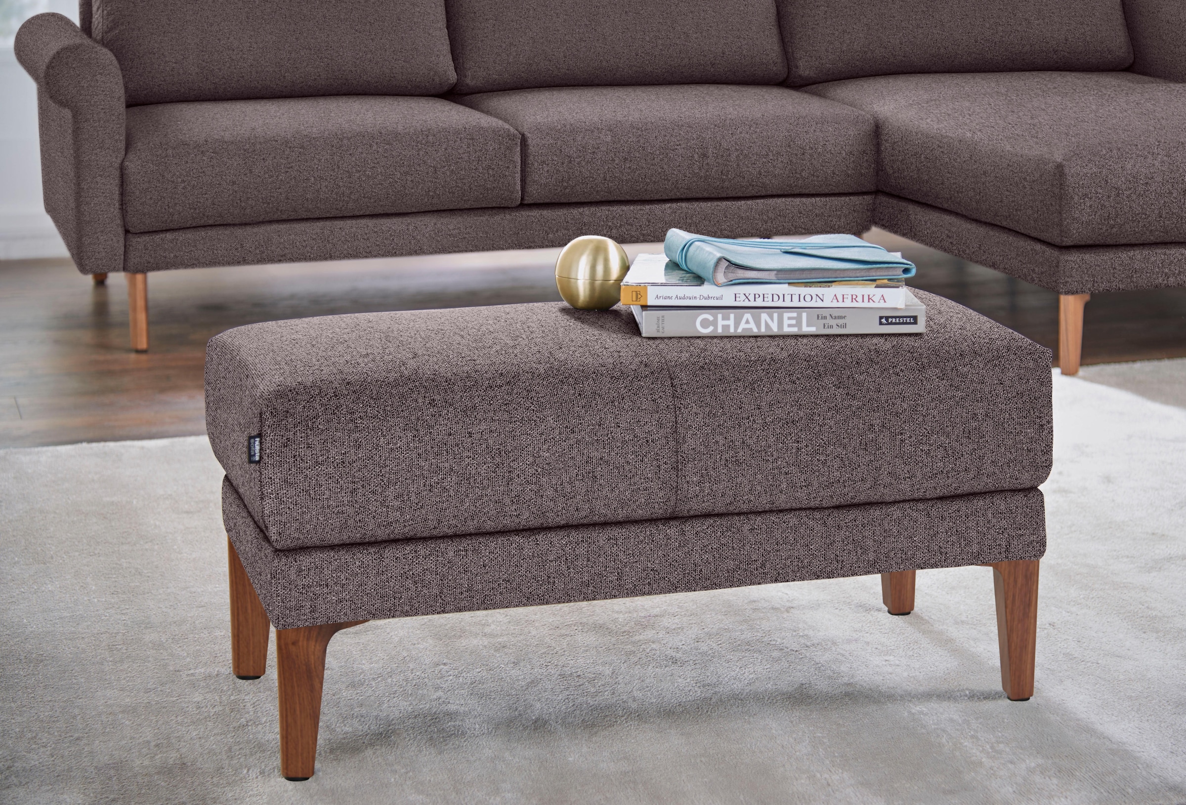hülsta sofa Hockerbank »hs.450«, Füße aus Massivholz