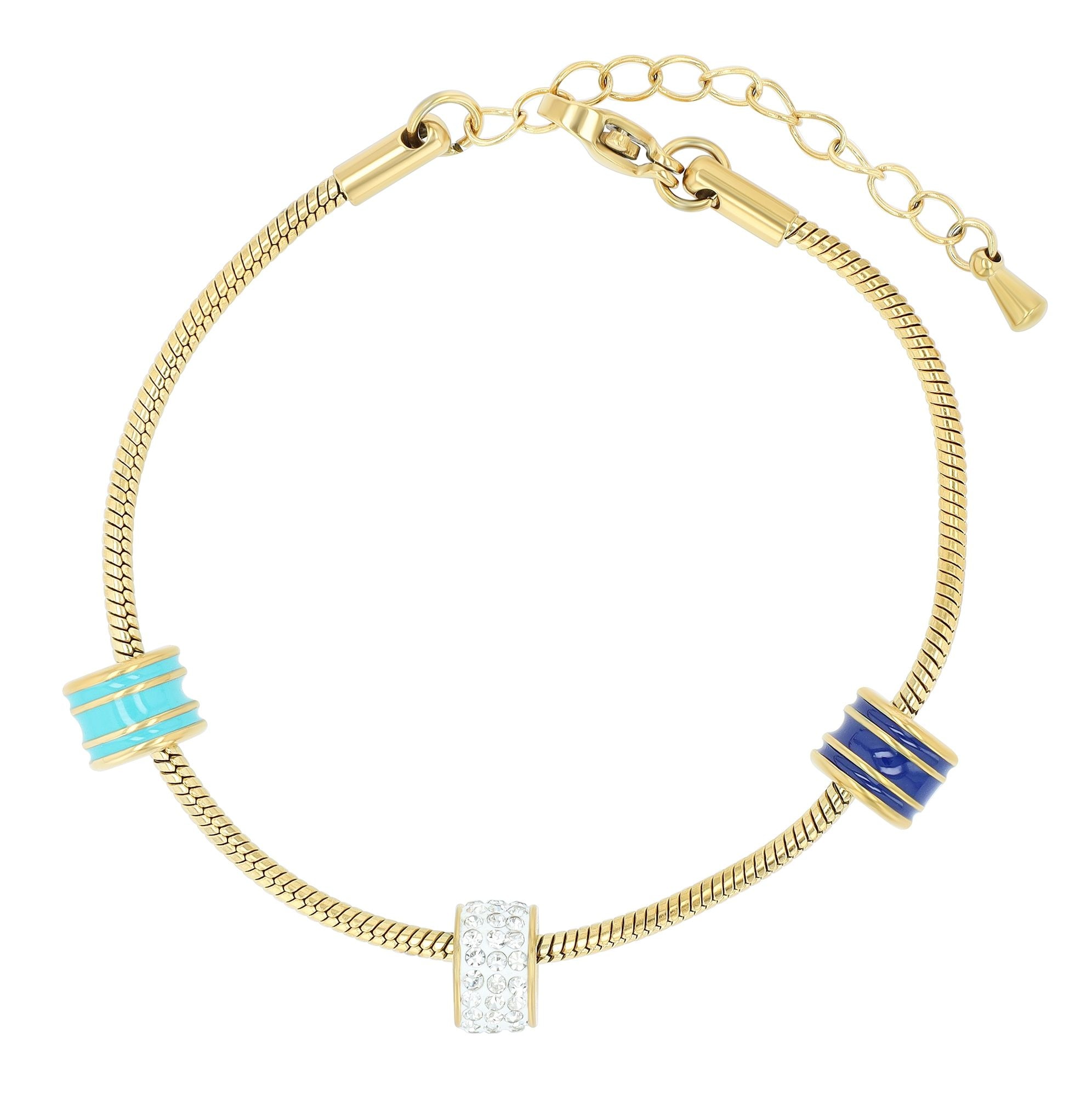 Adelia´s Armband »Damen Armband aus Edelstahl mit Strass Steinchen 16,5 cm«