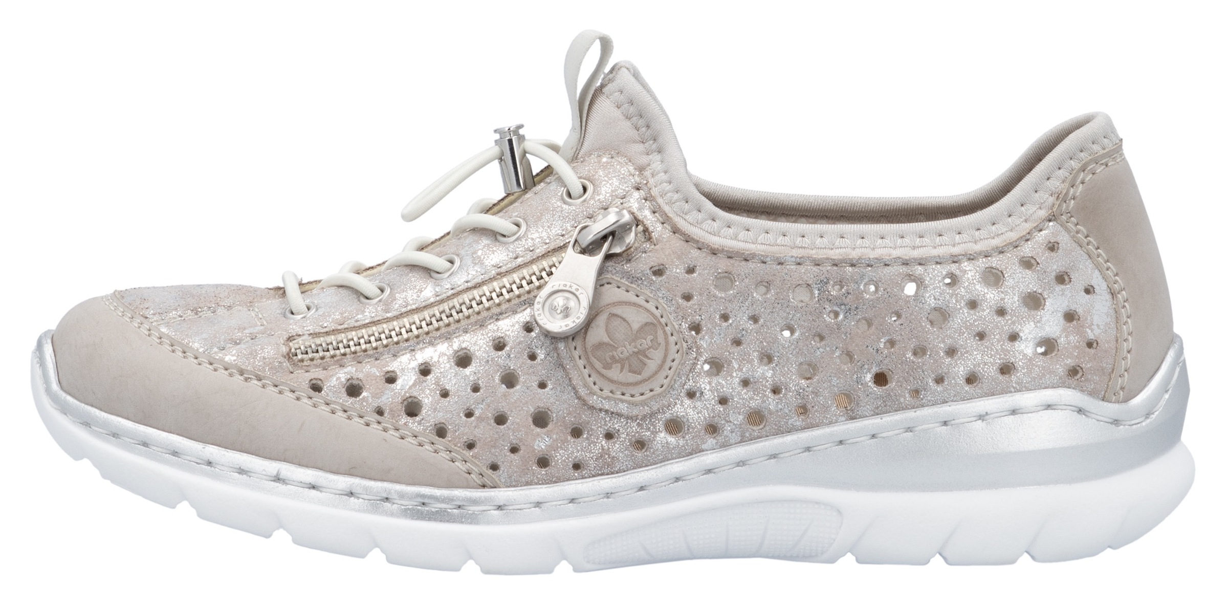 Rieker Slip-On Sneaker, Schlupfschuh, Freizeitschuh, Halbschuh mit Schnellverschluss