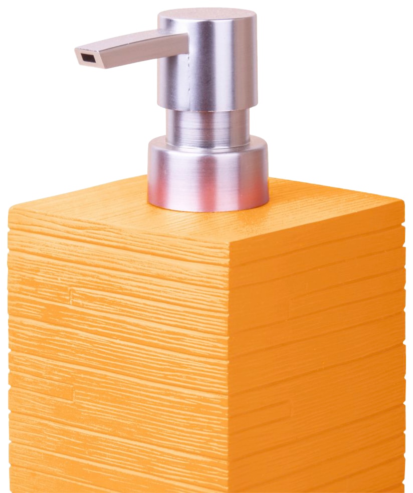 Sanilo Badaccessoire-Set »Calero Orange«, (Kombi-Set, 2 tlg.), bestehend aus Seifenspender und WC-Bürste, geriffelt