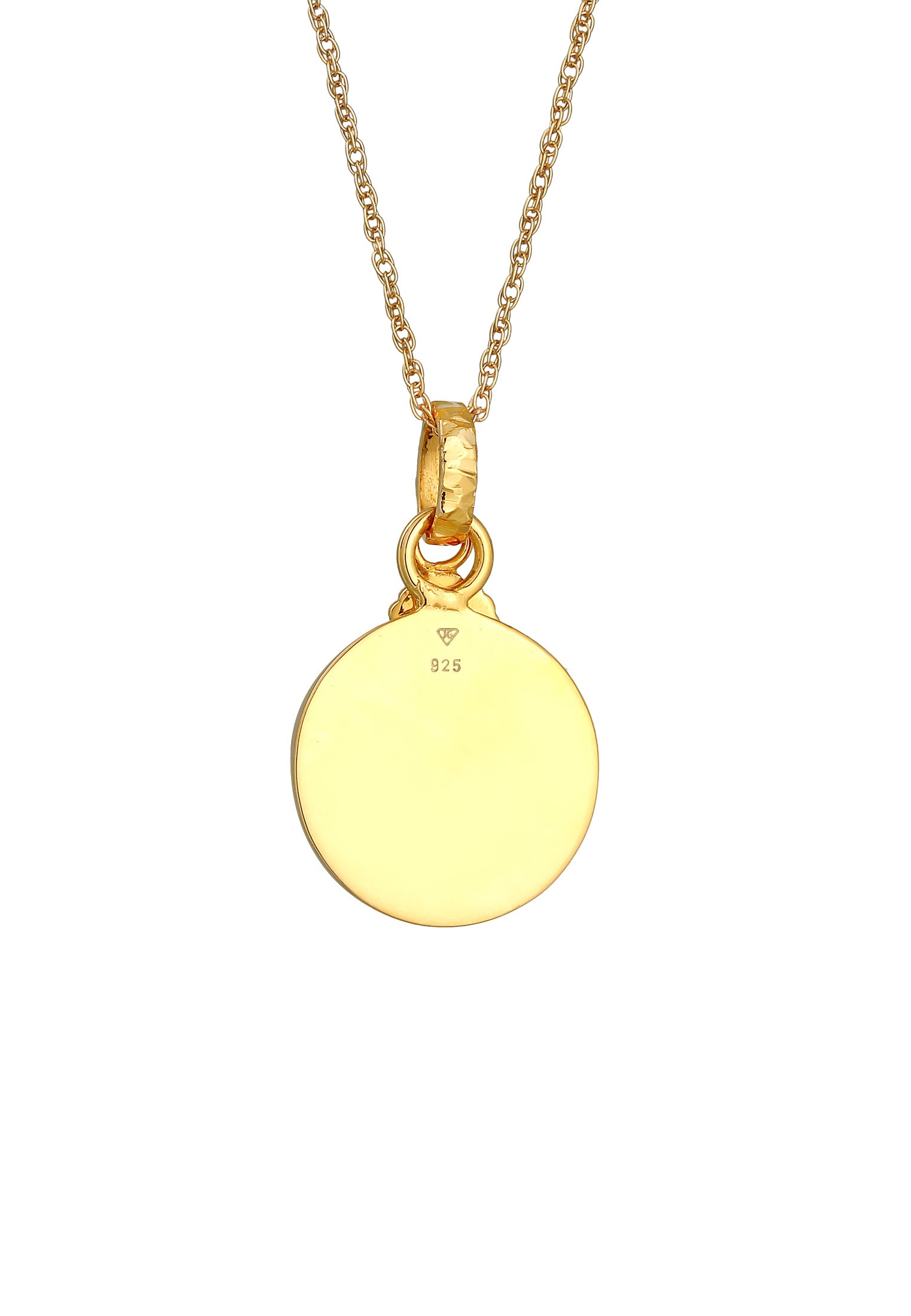 Elli Silberkette »Halskette Plättchen Sonne Antik Opal 925 Silber«