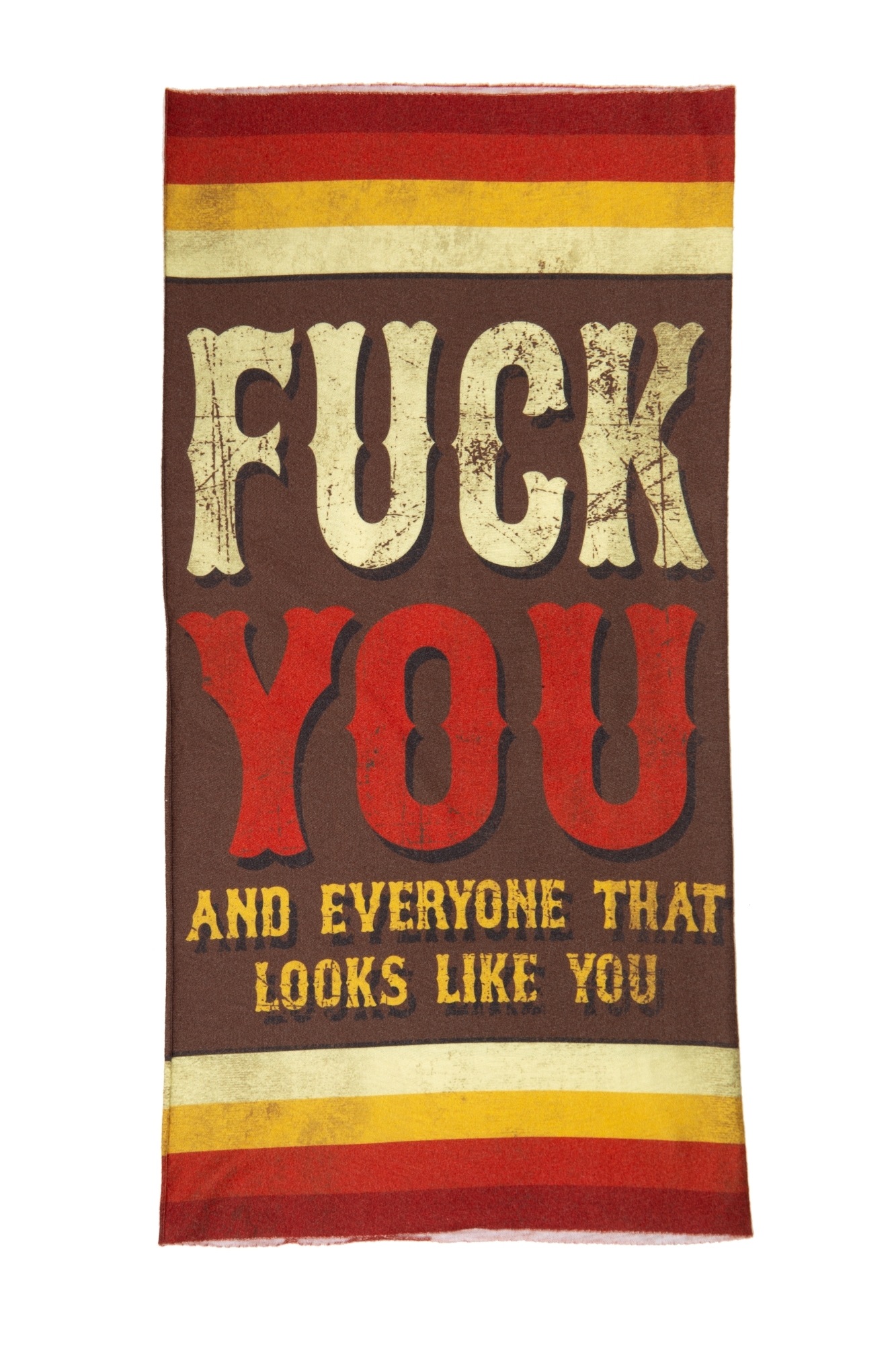 KingKerosin Multifunktionstuch »F**k you«, aus Coolmax im Retro-Design