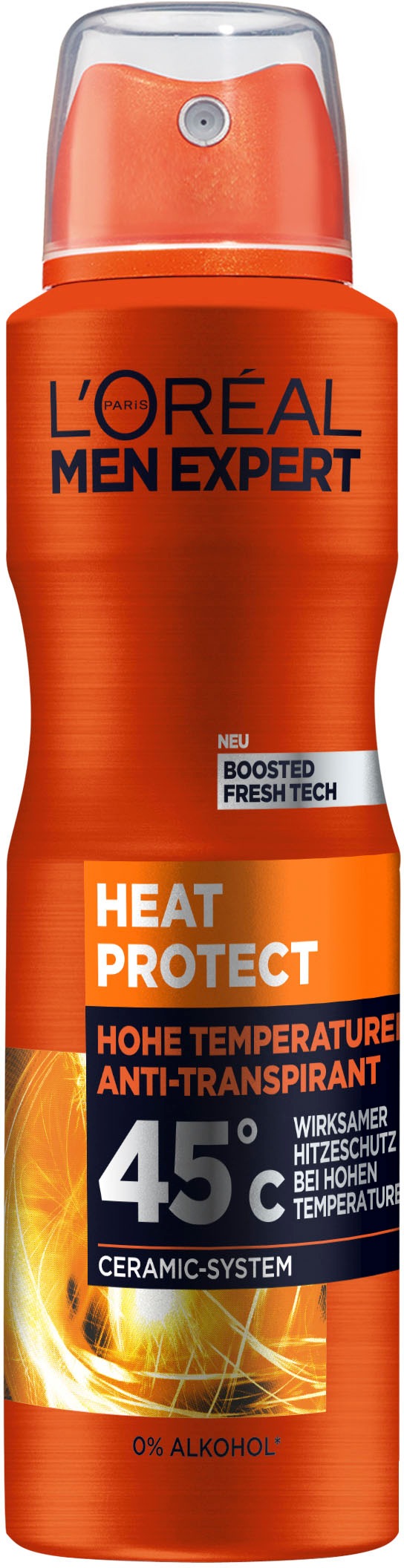 L'ORÉAL PARIS MEN EXPERT Deo-Spray »Deo Spray Heat Protect 45°C«, (Packung, 6 tlg.), mit hoher Zuverlässigkeit