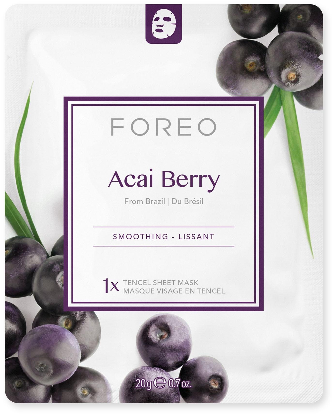 FOREO Gesichtsmaske »Farm To Face Collection Sheet Masks Acai Berry«, (3 tlg.)