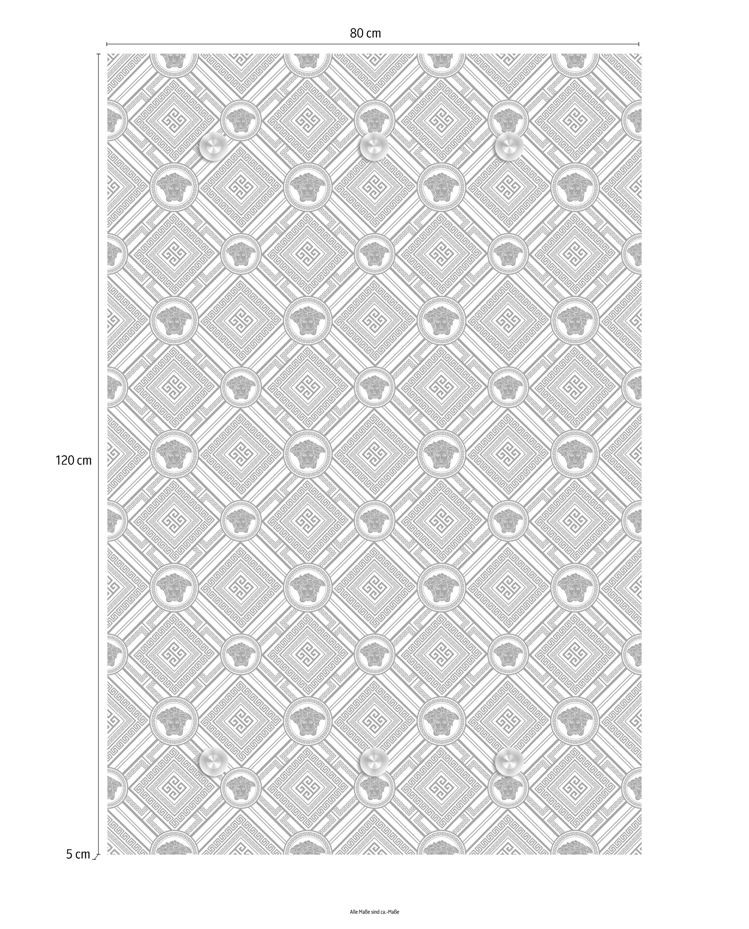queence Garderobenleiste »Rauten«, mit 6 Haken, 80 x 120 cm