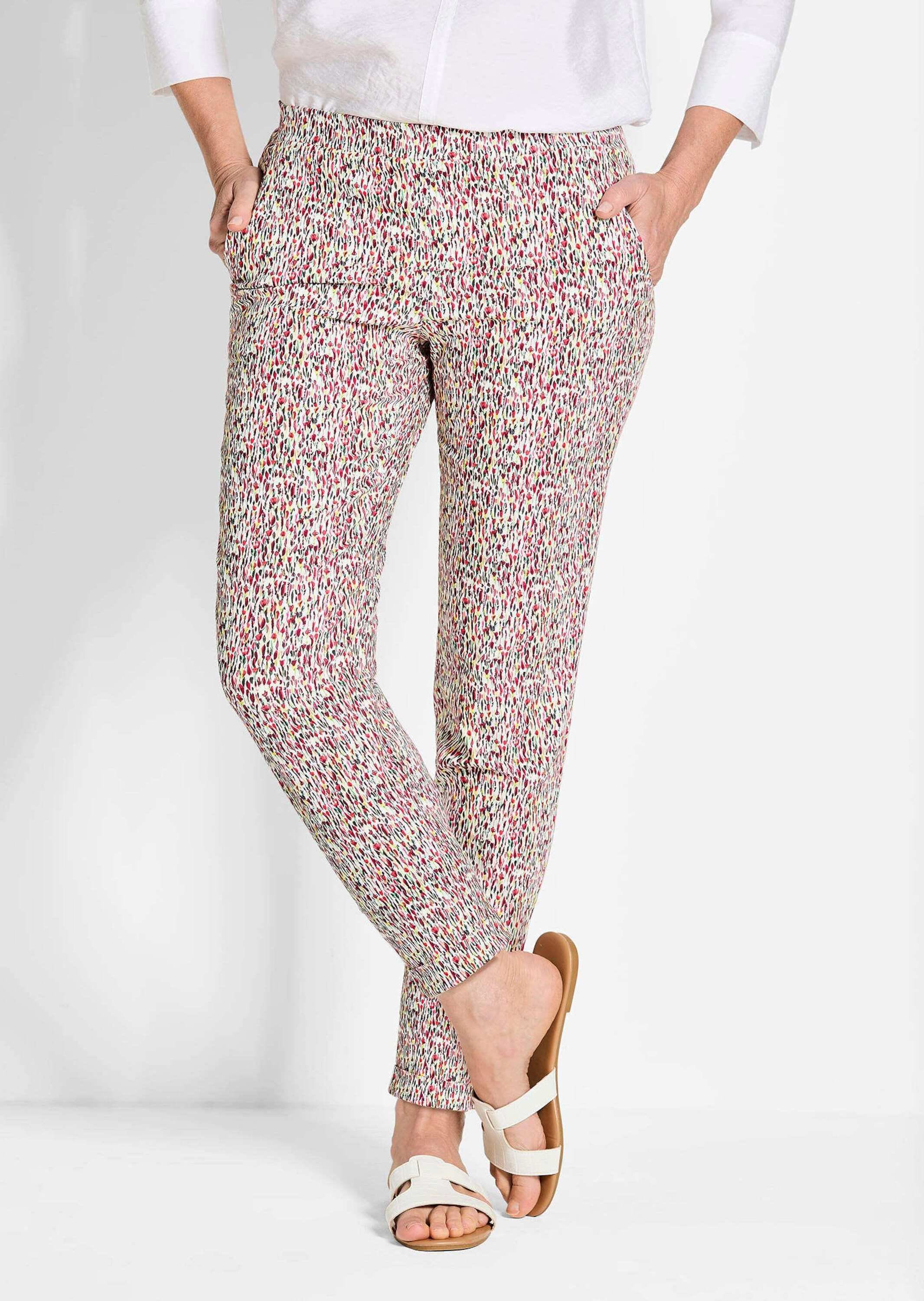GOLDNER Schlupfhose »Kurzgröße Elastische Druckhose LOUISA bunt«