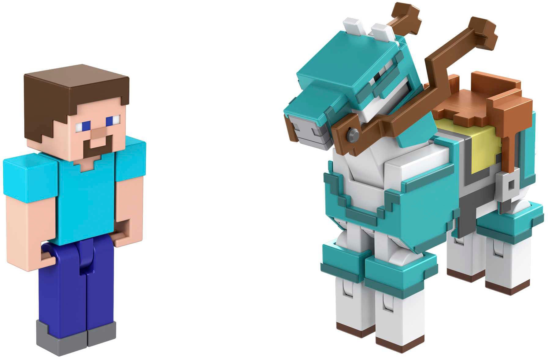 Mattel® Spielfigur »Minecraft, Armored Horse and Steve«