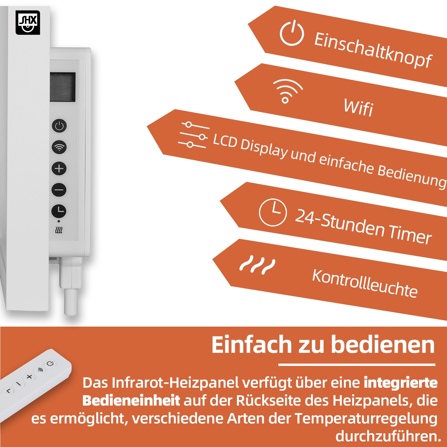 SHX Infrarotstrahler »Infrarot-Heizpanele«, 700 W