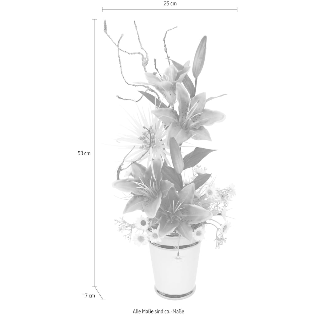 I.GE.A. Kunstpflanze »Arrangement Lilien in Topf«