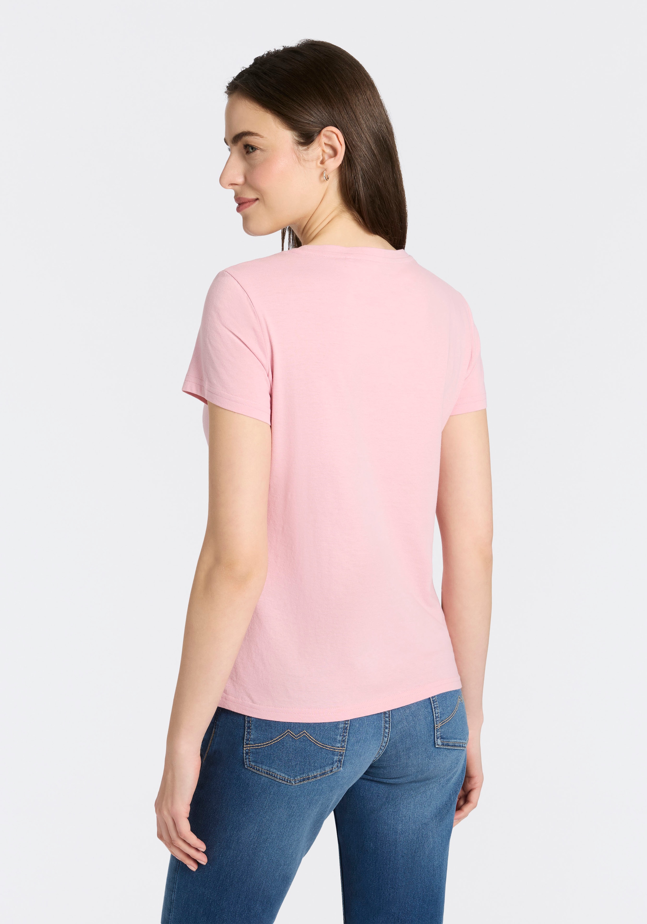 MUSTANG T-Shirt Trageangenehme Baumwollqualität