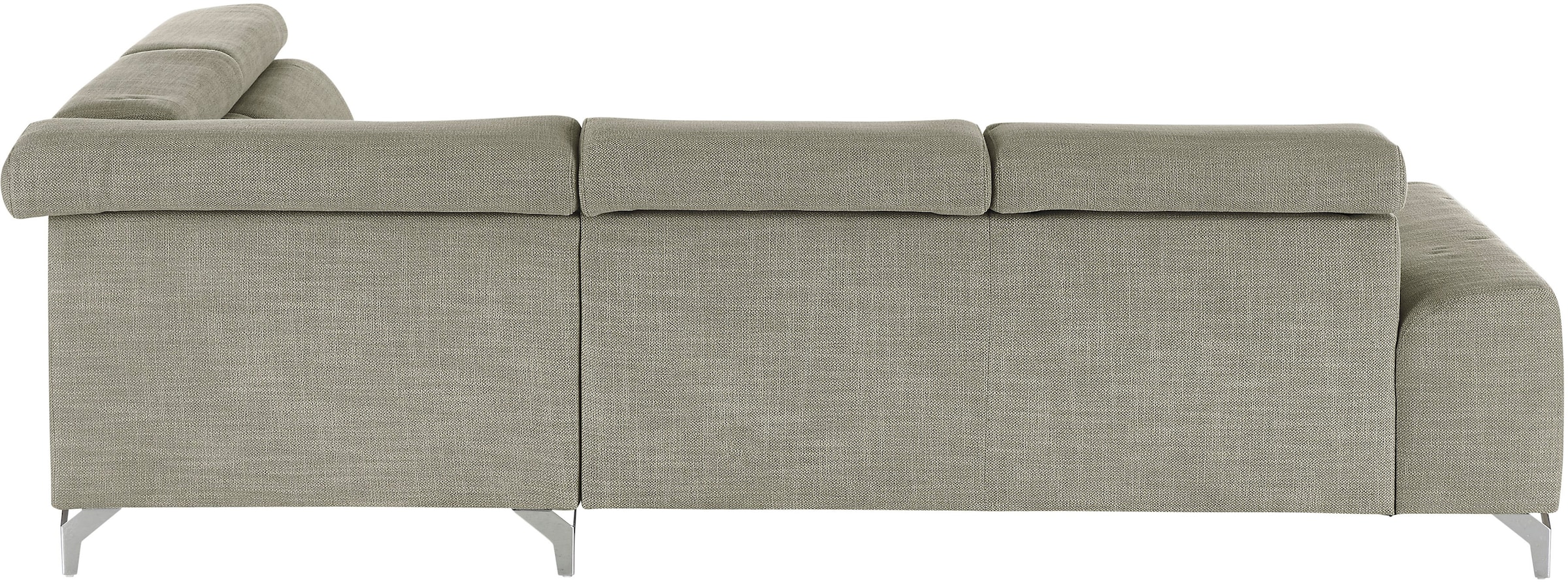 3C Candy Ecksofa »Greve Sofa immer mit manuelle Kopfteilverstellungen, modern, elegant«, wahlweise motorischer Sitzvorzug, bequem und zeitlos, L-Form