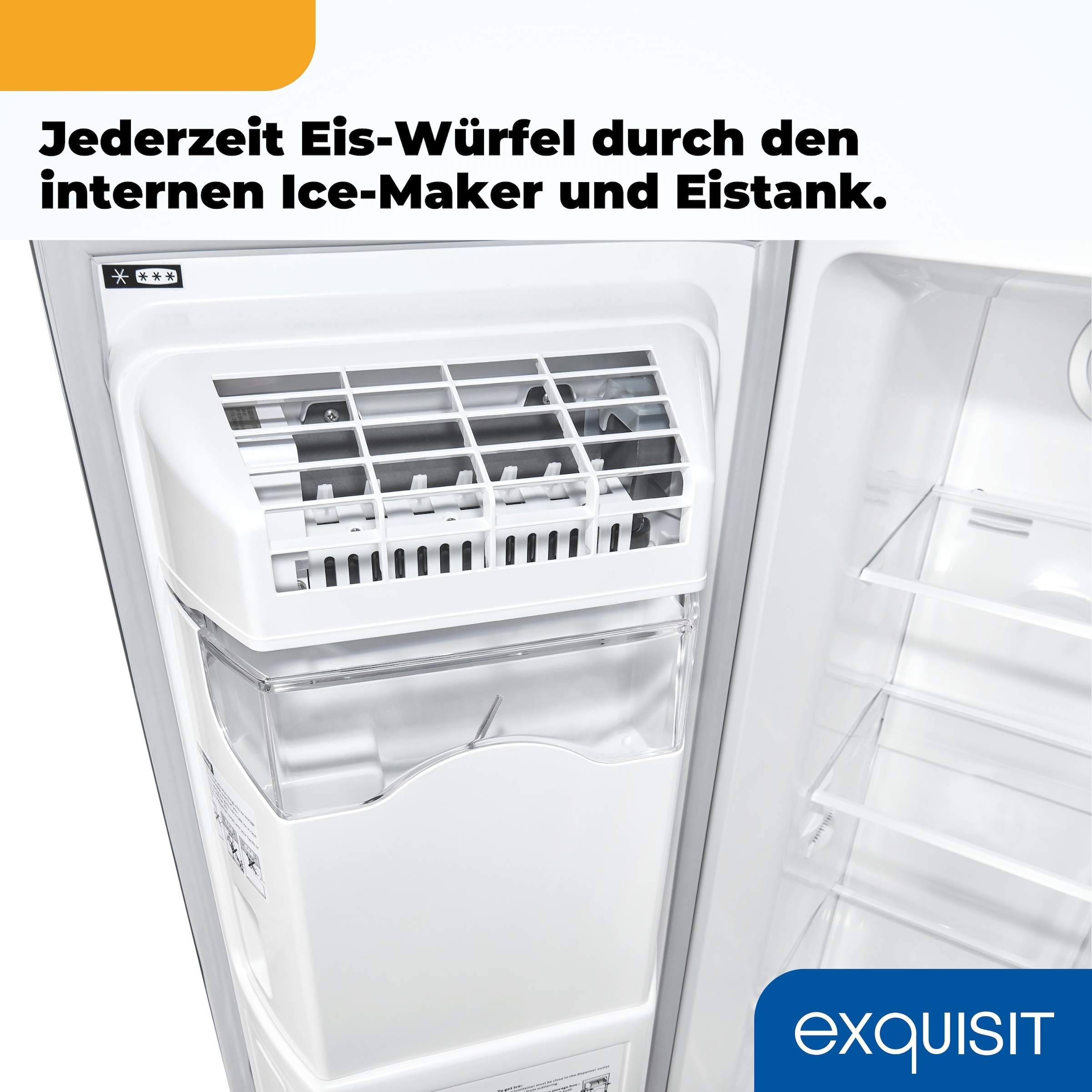 exquisit Side-by-Side SBS520-CF-040E inoxlook-az »SBS520-CF-040E inoxlook-az« 177 cm hoch 90 cm breit