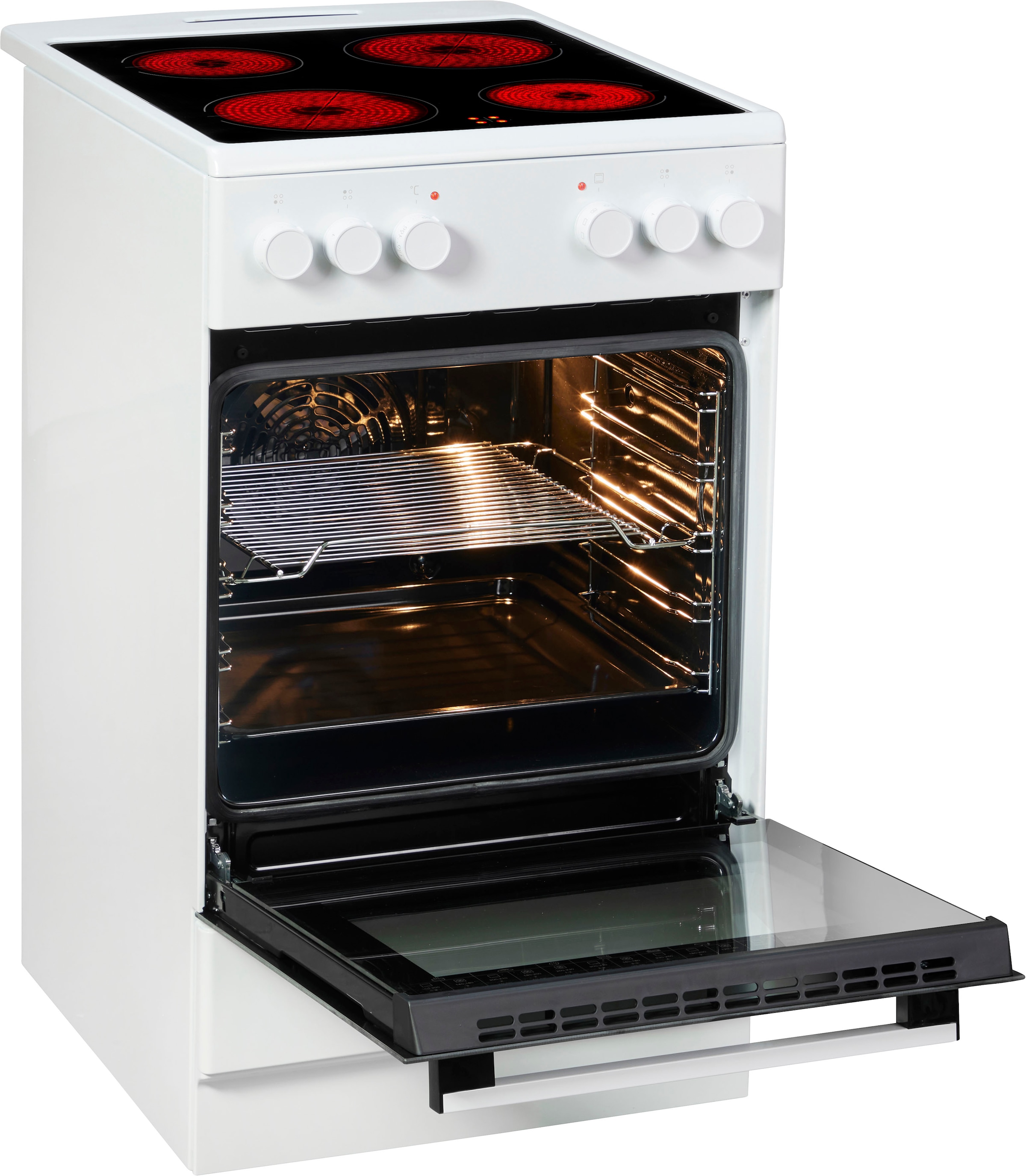 Amica Elektro-Standherd »SHC 903 031 W«, mit Teleskopauszug nachrüstbar, Steam Clean