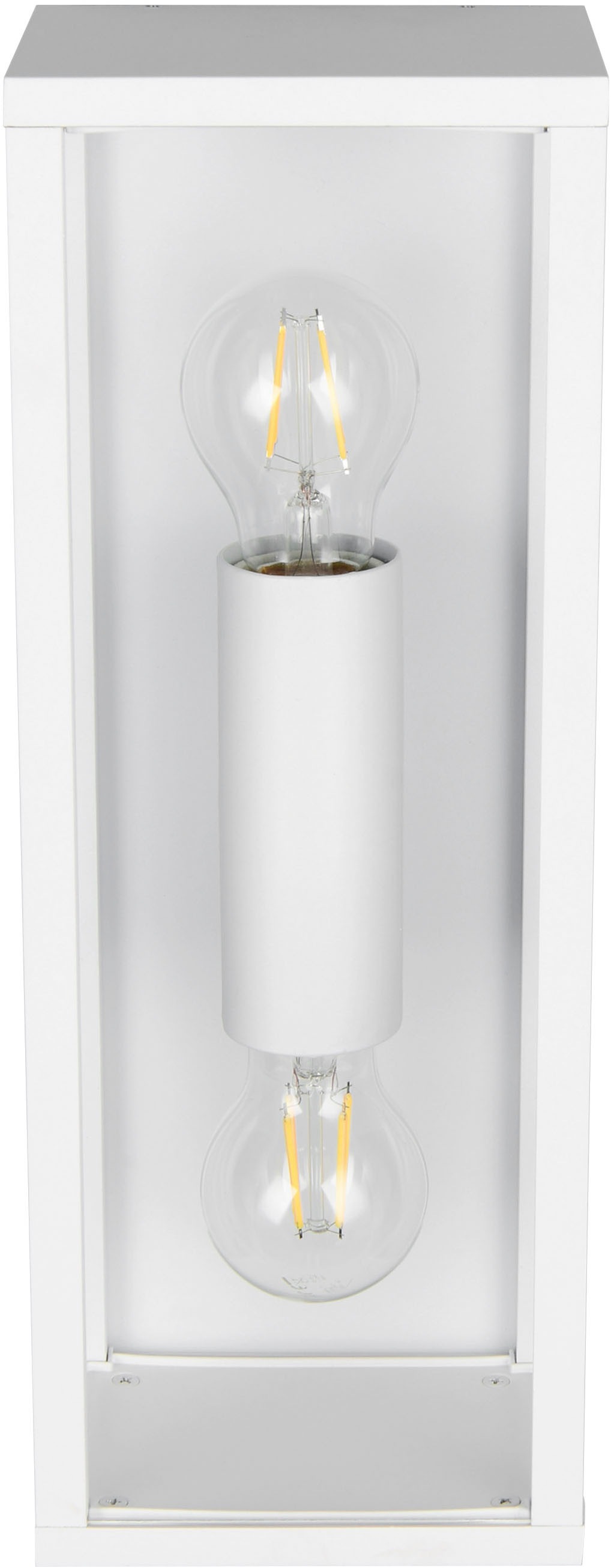 TRIO Leuchten Außen-Wandleuchte »GARONNE, Fassadenbeleuchtung, Wandlampe exkl 2x E27 max 10W, IP44« E27 1 Stk. warmweiß - kaltweiß Wandleuchte Garten Terrasse, mit Glasschirm Höhe 38cm Breite 14cm