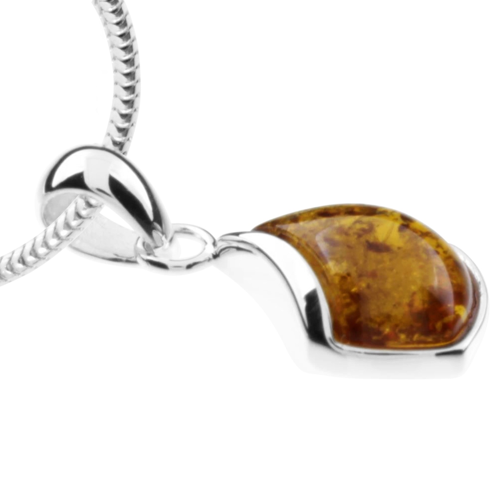 OSTSEE-SCHMUCK Kette mit Anhänger »- Jula 23 mm - Silber 925/000 - Bernstein«