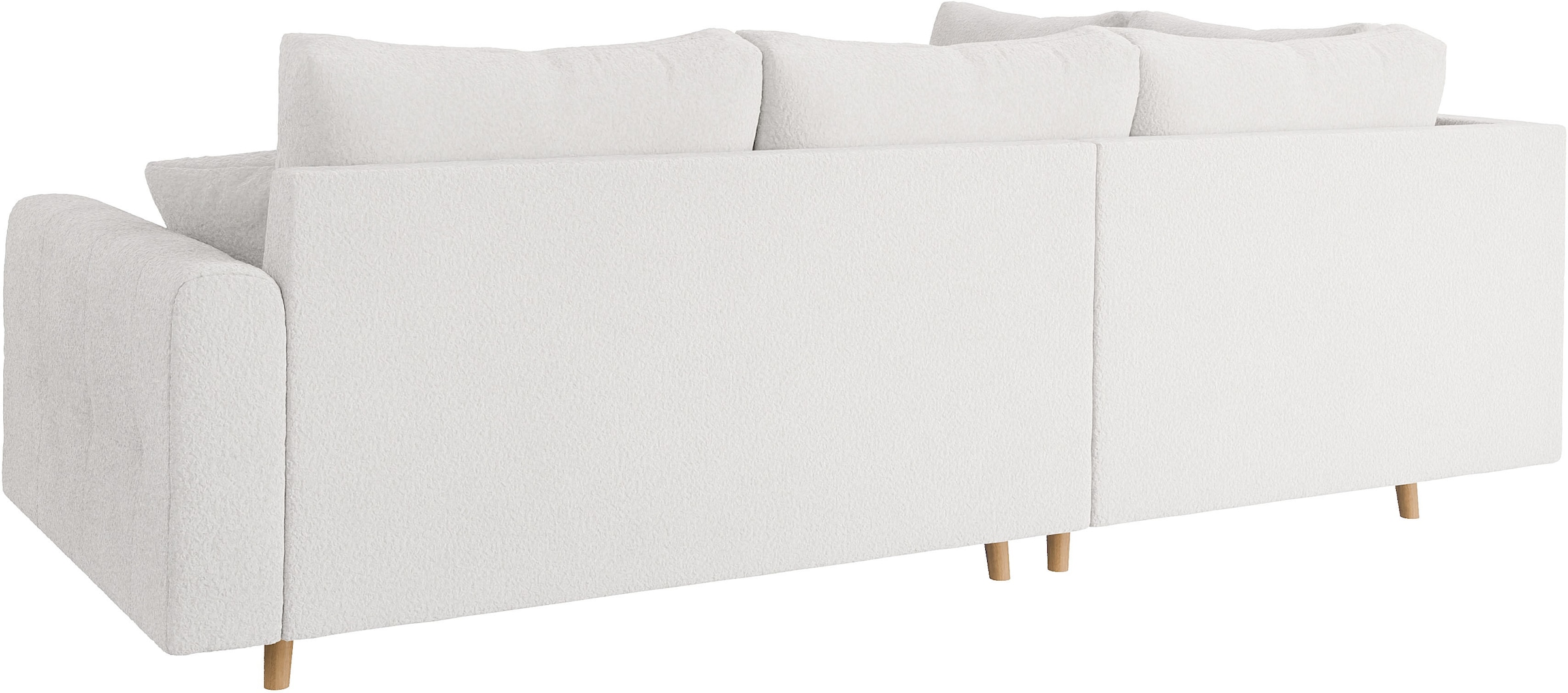 Home affaire Ecksofa »CHARRE L-Form mit Ottomane, Maße B/T/H: 231/161/81 cm«, feine Steppung, lose Rücken- und Zierkissen, auch in Cord und Bouclé