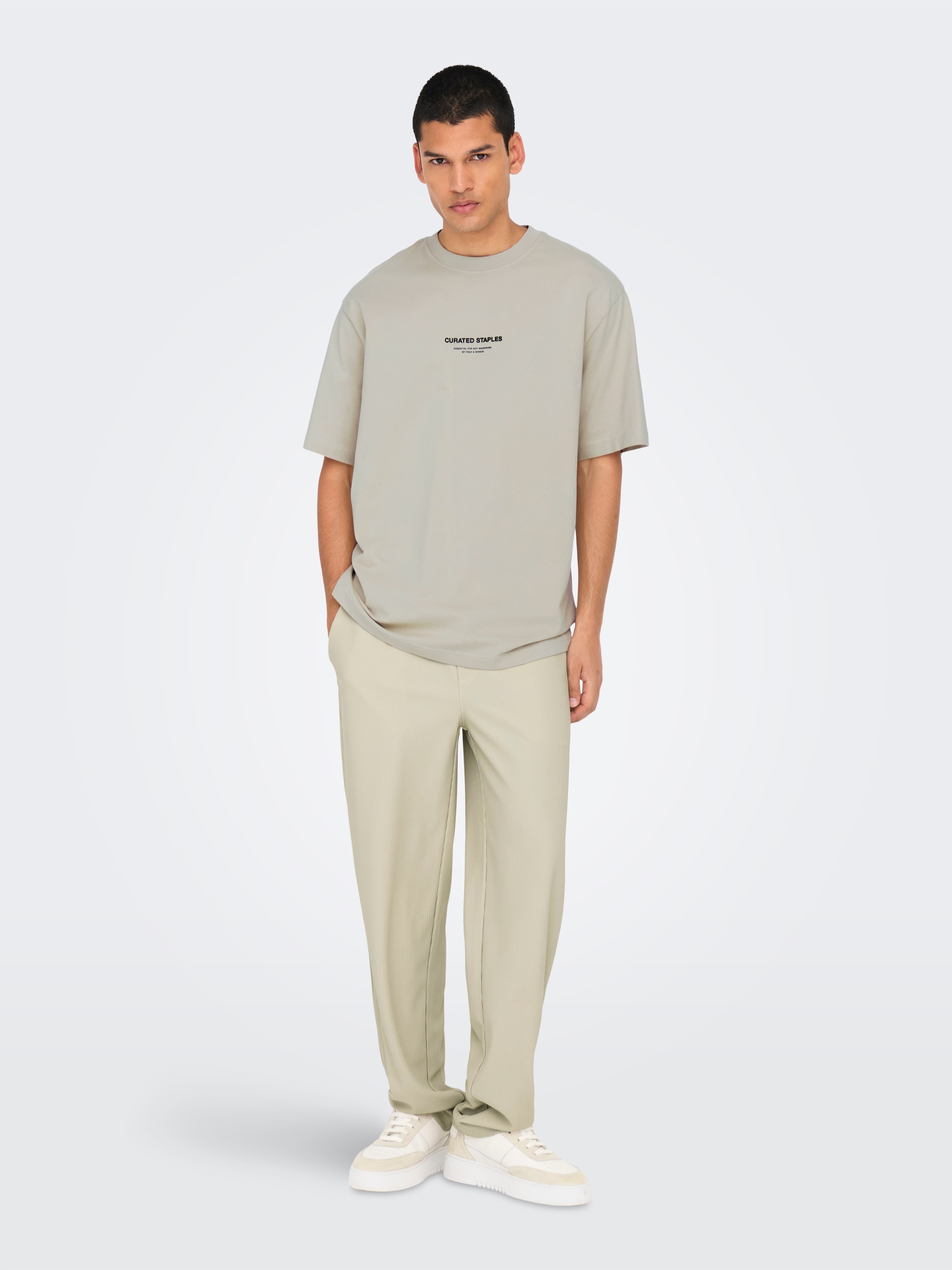 ONLY & SONS Rundhalsshirt »ONSCURATED RLX PRINT SS TEE«