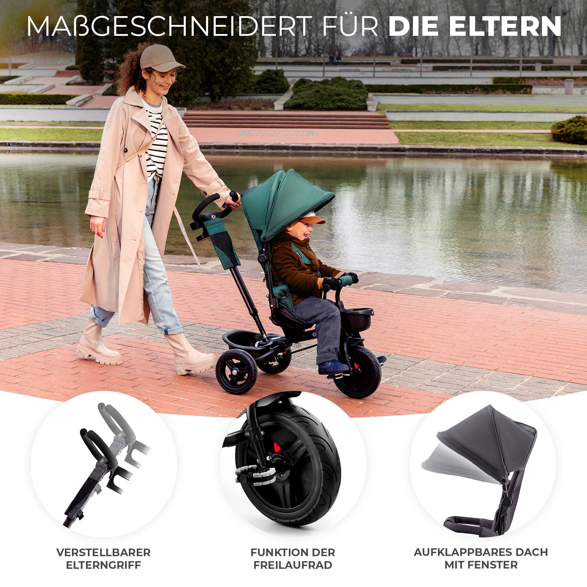 Kinderkraft Dreirad »AVEO«, mit Drehsitz; mitwachsend